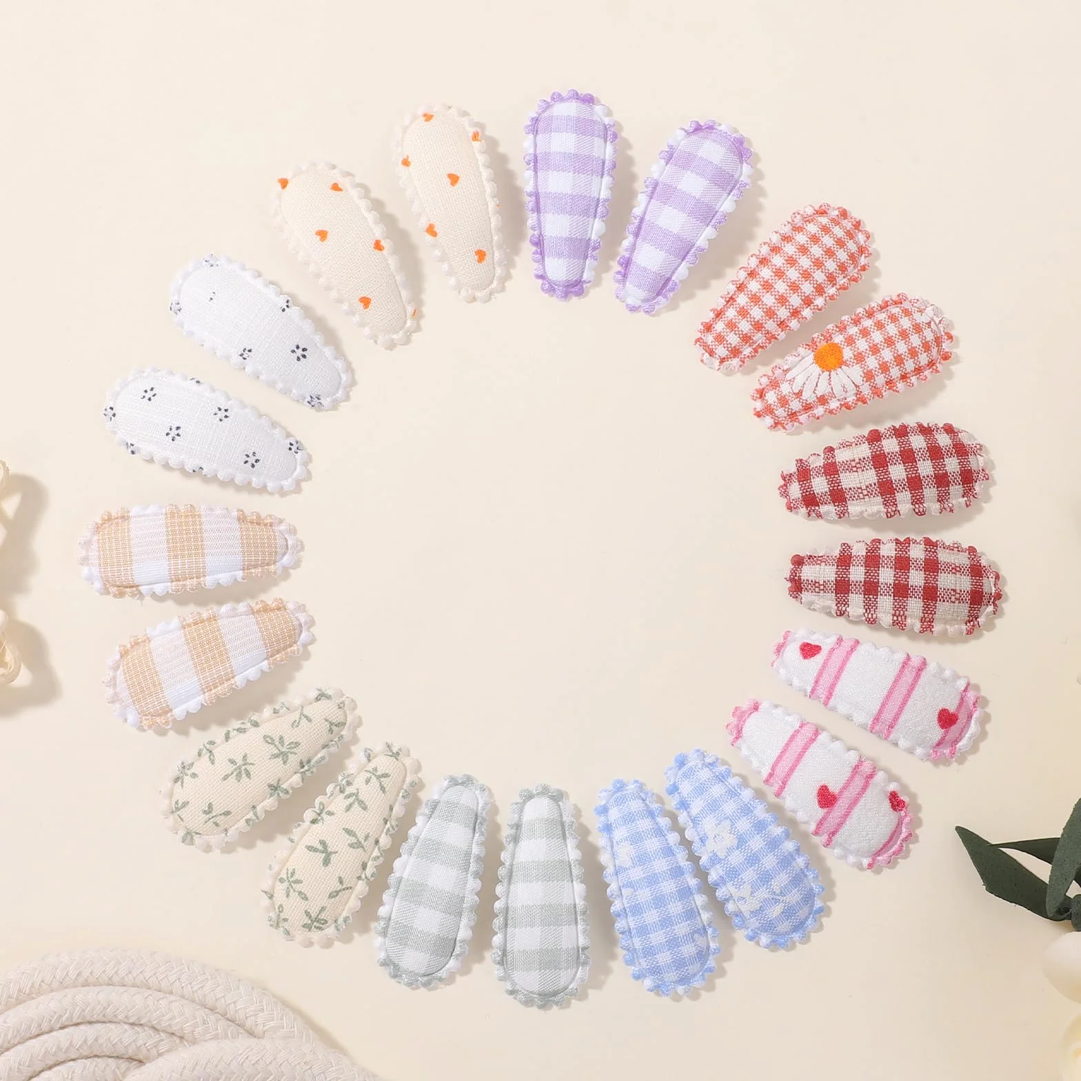 Barrettes à cheveux bébé fille imprimé floral 1,5 pouces antidérapantes accessoires cheveux fins