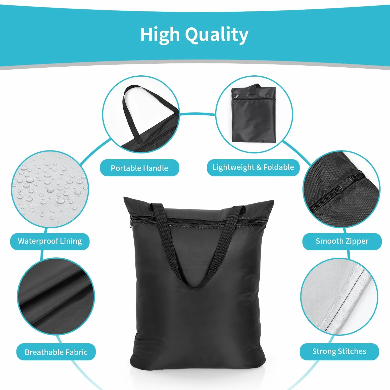 Sac Linge Sale Voyage Pliable Imperméable 30x40CM Lot de 2 avec Poignée Sac de Rangement pour Vêtements