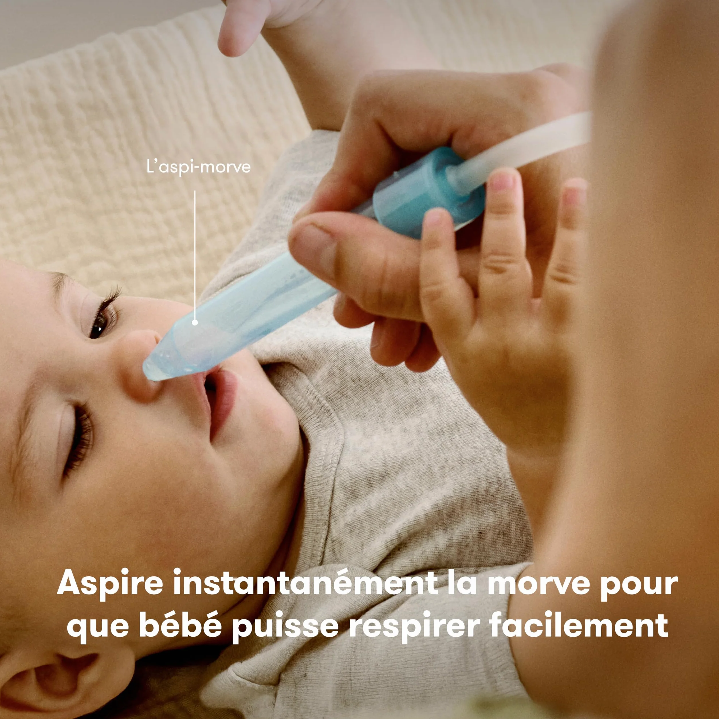 NoseFrida Le SnotSucker Kit aspirateur nasal bébé avec étui voyage + 4 filtres hygiéniques