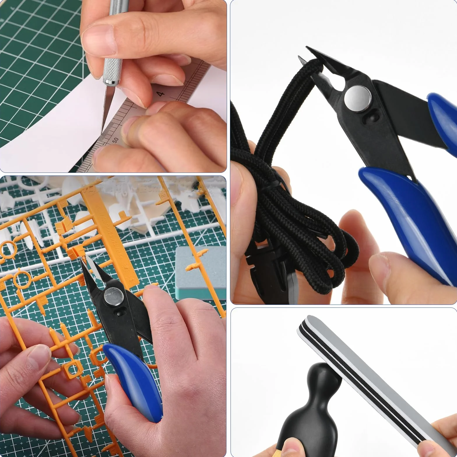 HOTUT Outils de Modélisme 14 Pièces Modeleur Basic Set pour Assemblage Construction Réparation