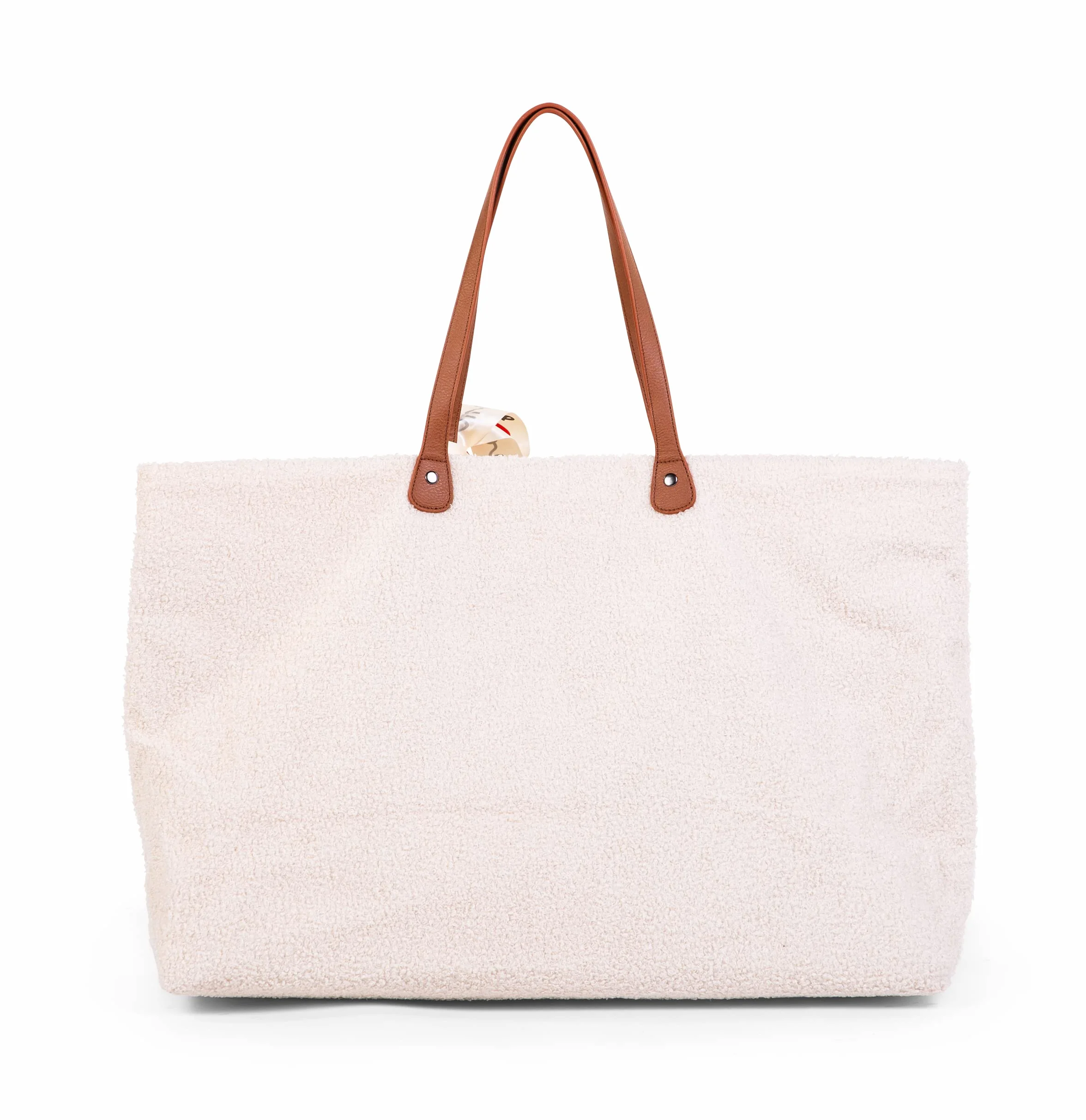 Childhome Family Bag Sac à Langer Voyage Grande Contenance Teddy Ecru