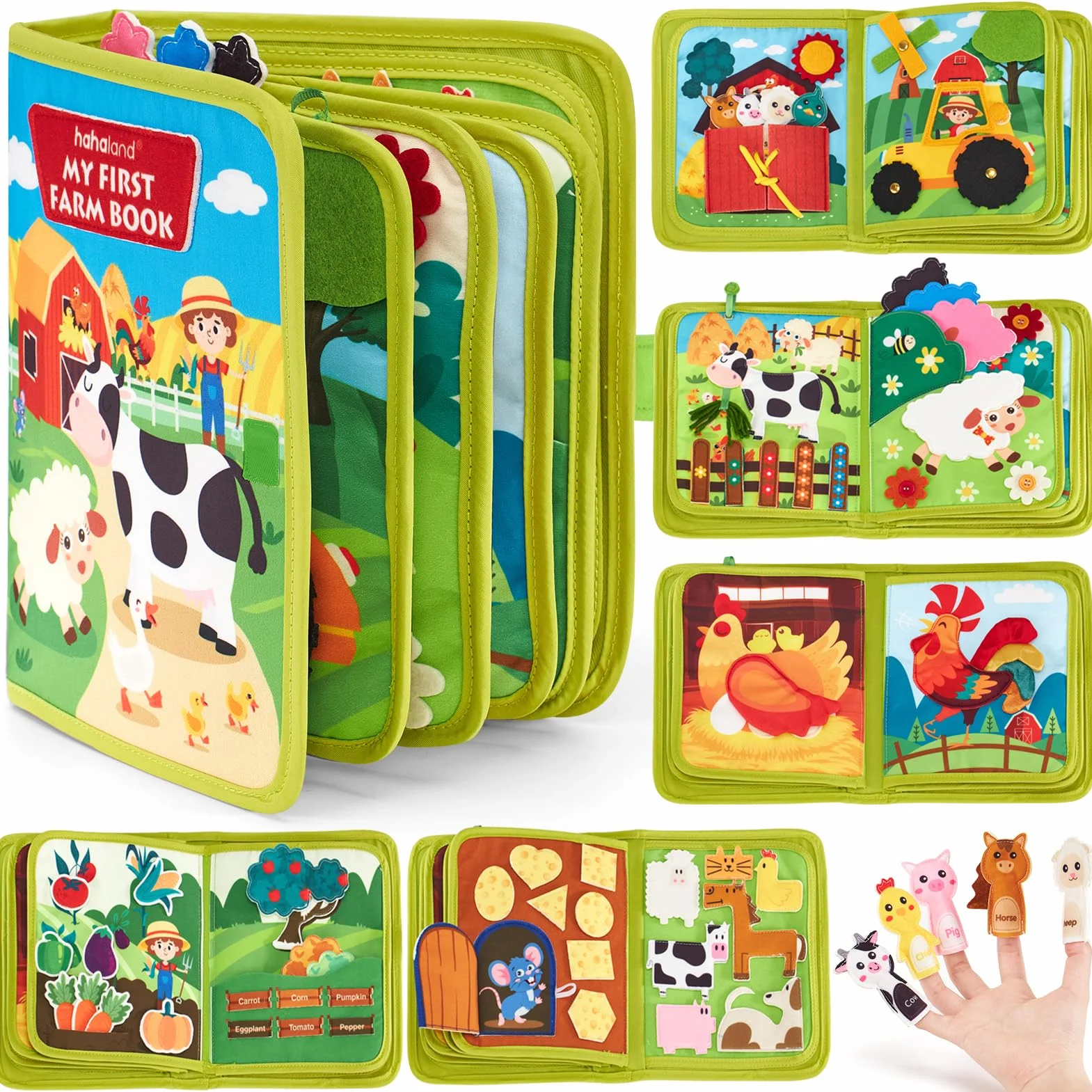 hahaland Busy Board Montessori 6 Couches Planche d'Activité Développement Jouet Bebe 1 2 3 4 Ans Cadeau Enfant