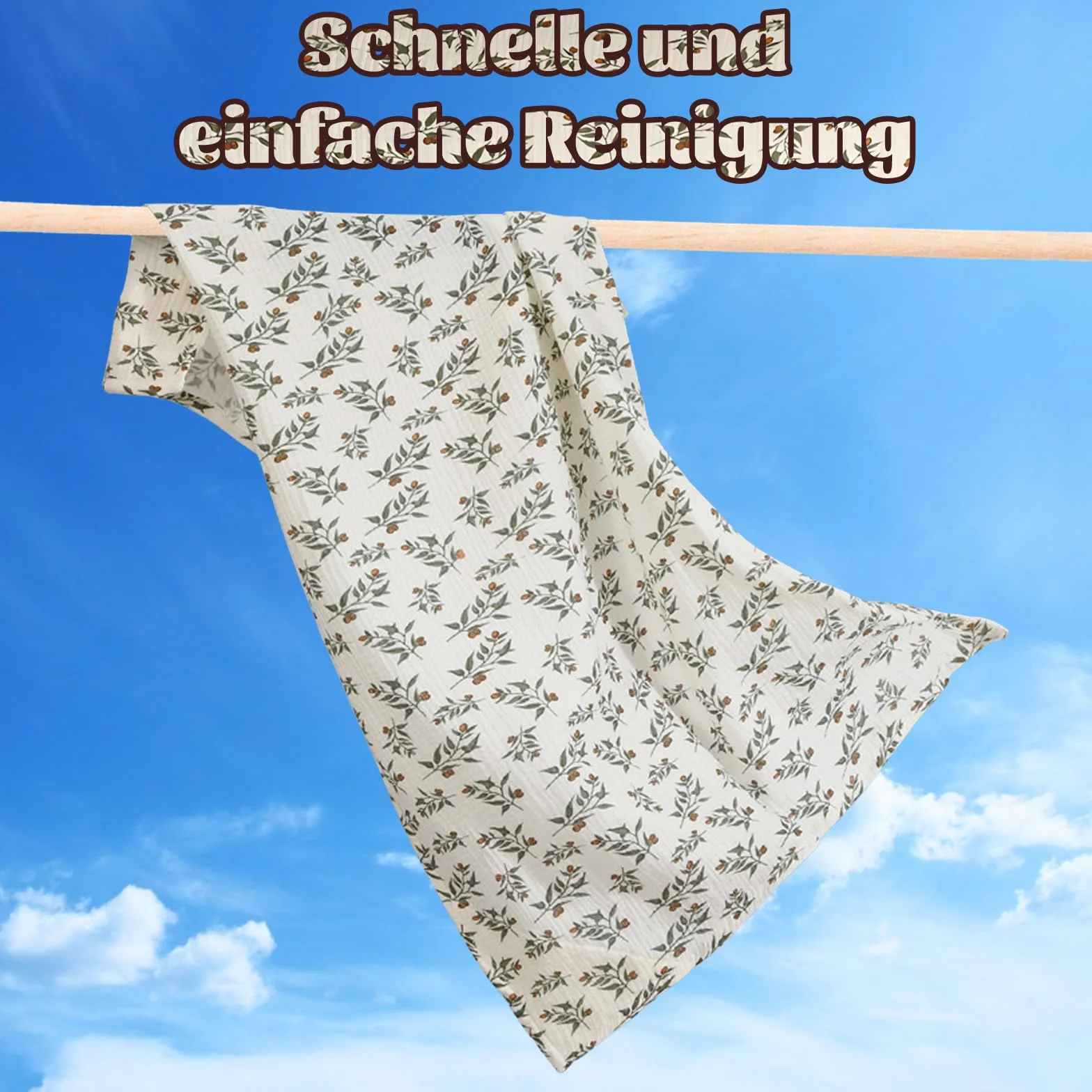 Couverture d'allaitement kaki en mousseline 100% coton, tablier doux et respirant pour bébé