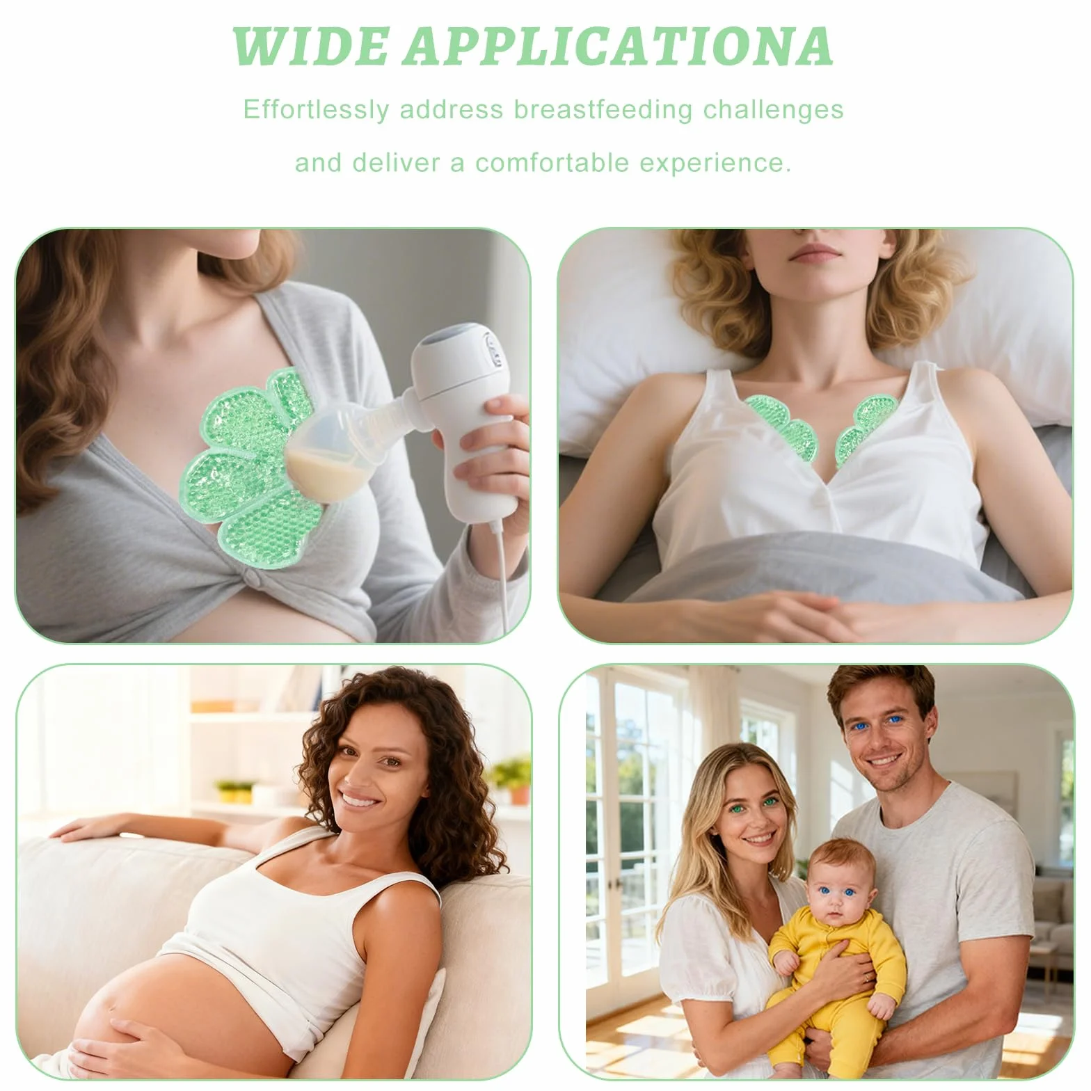 Coussinet Gel Allaitement 3 En 1 Rafraîchissant Postpartum Mamelons Soulagement Douleurs