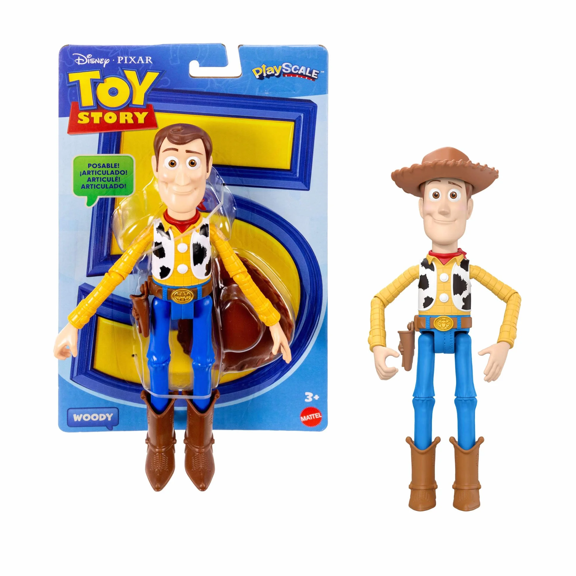 Mattel Disney Pixar Figurine articulée Woody 23 cm 14 Points d’Articulation JKV14
