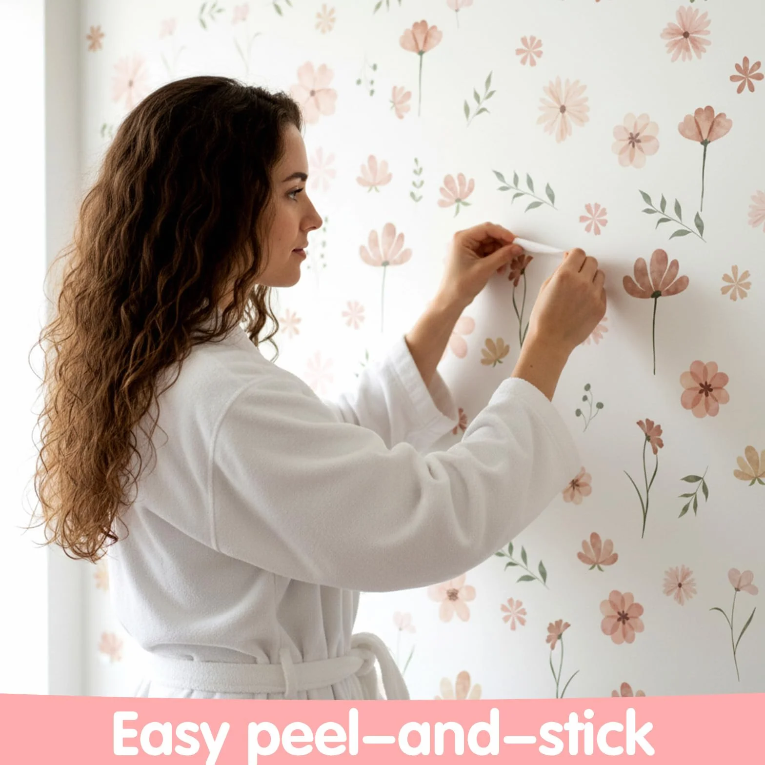 Stickers Muraux Boho Fleurs Feuilles Autocollants Muraux Petits Motifs Floraux