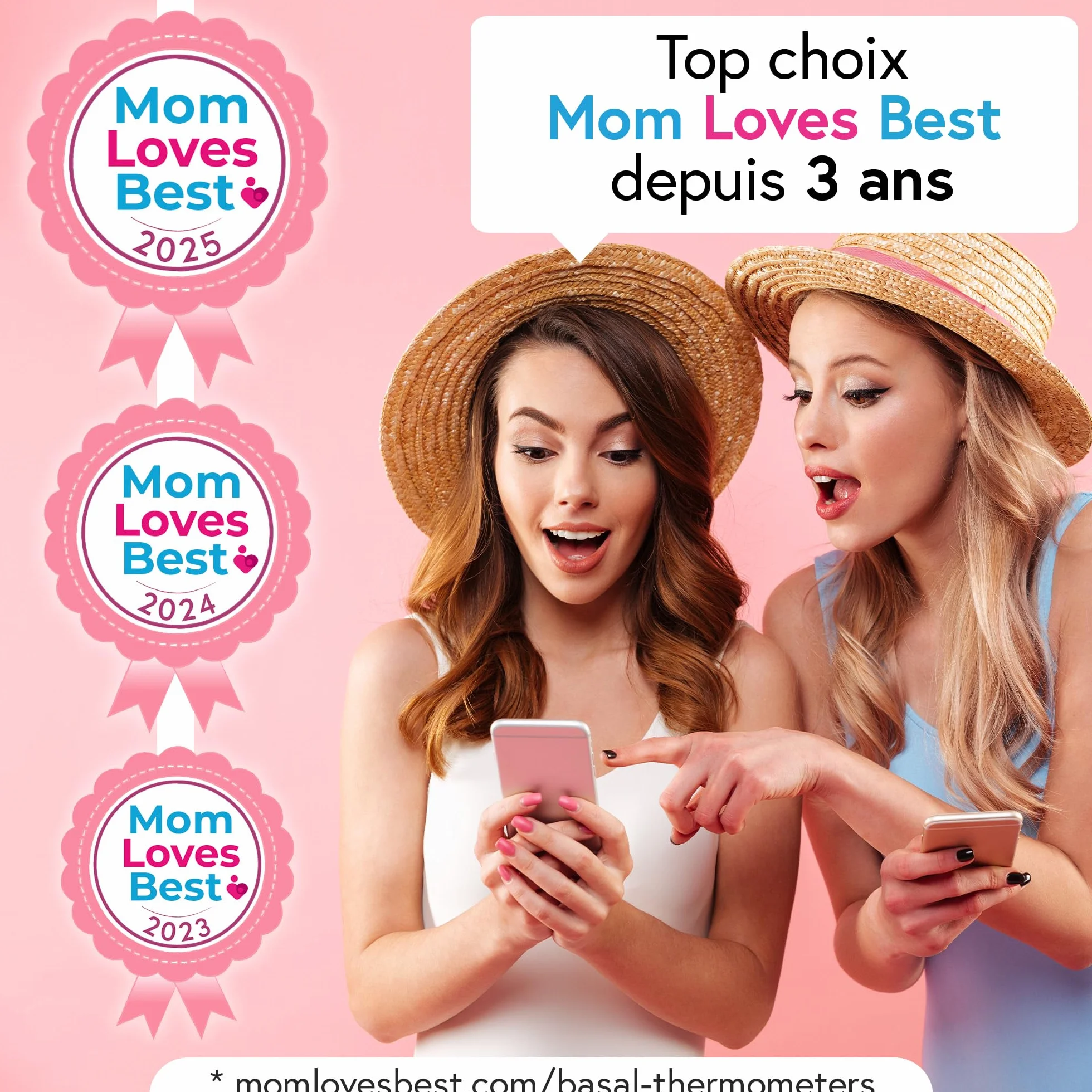 Thermomètre basal ovulation iProven double décimale lecture rapide 60 s fonction mémoire BBT précis