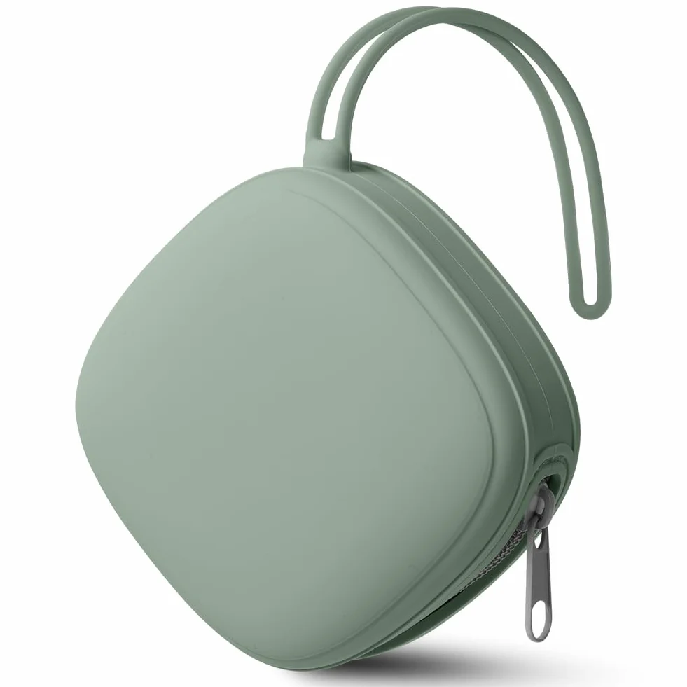 Boite a Sucette Bebe en Silicone Impermeable Sans BPA pour Voyage (Vert)