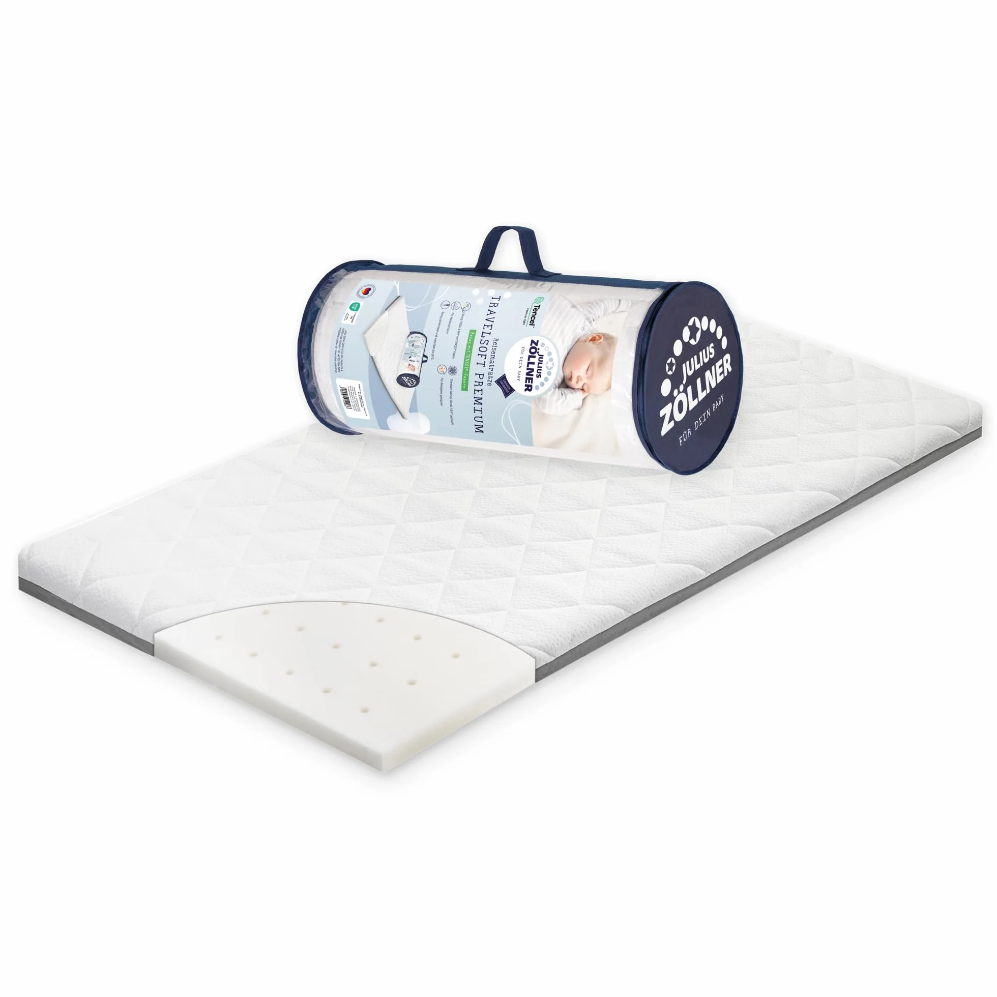 Julius Zöllner Matelas pour lit de voyage Travelsoft Premium 60/120 cm OEKO-TEX Standard 100