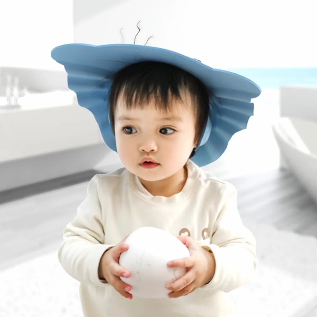 Bonnets de douche pour enfants réglables, protection yeux et oreilles, lot de 2