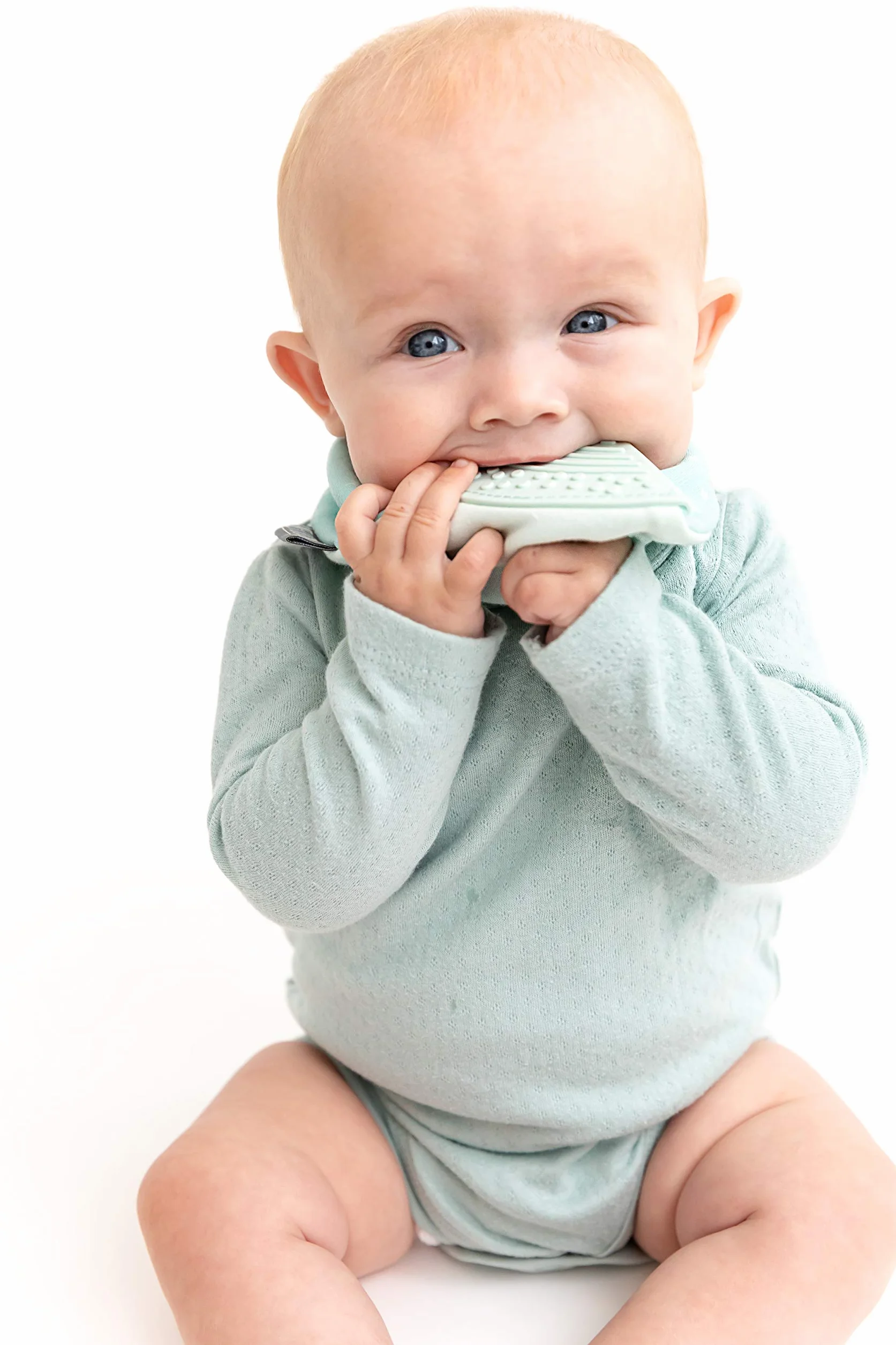 Cheeky Chompers Bavoir Bandana Vert Sauge Étoiles Blanches Taille Unique Enfant