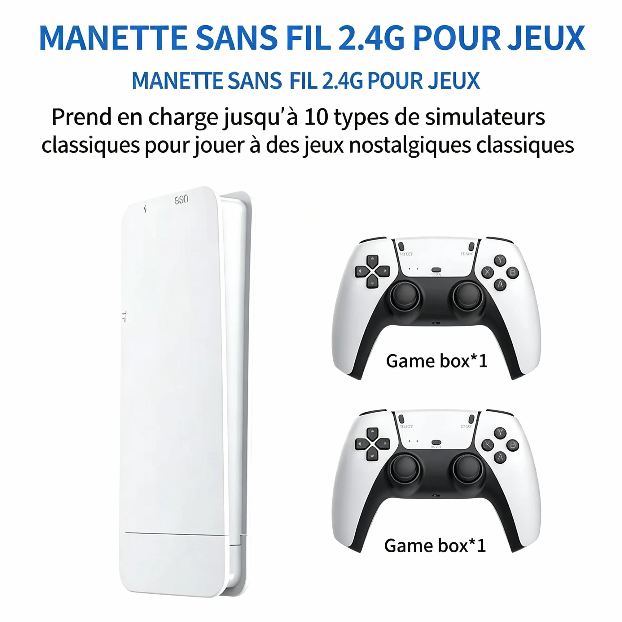Console Retro RGD10 Pro 4K Sans Fil 2,4G 64Go 128Go Jeu de Combat Deux Joueurs