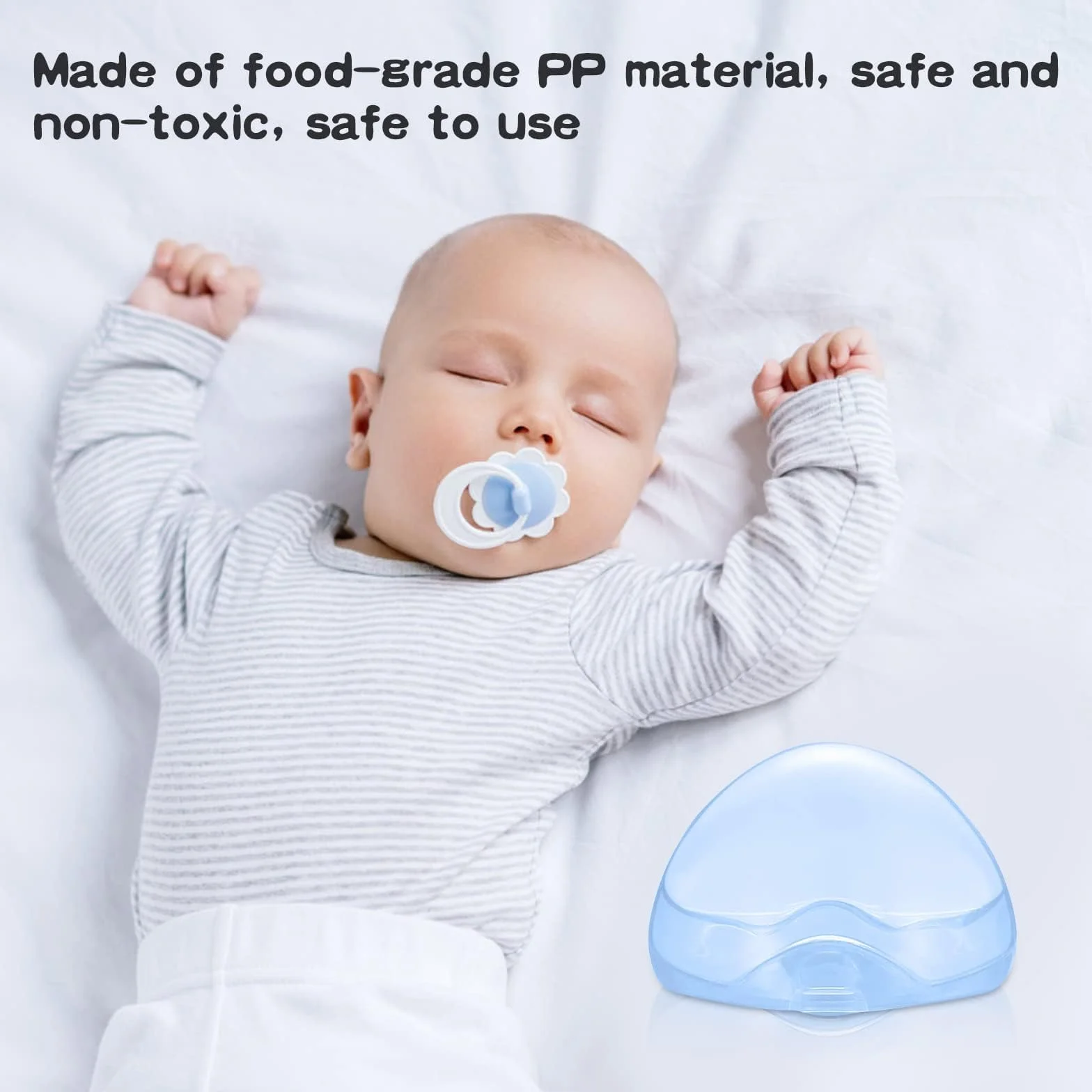Boîte à Tétine Bébé 6 Pcs,Portable Boîte de Rangement Transparente Antipoussière,Sans BPA