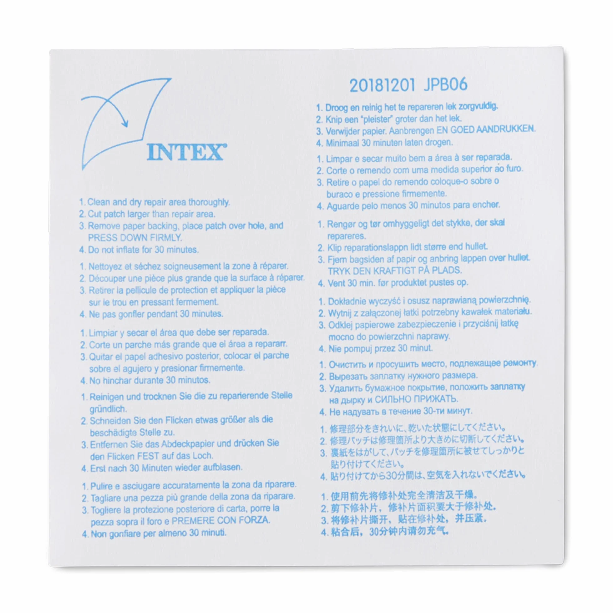 Intex Rustine de réparation 49 x 49 x 0,2 cm Transparent