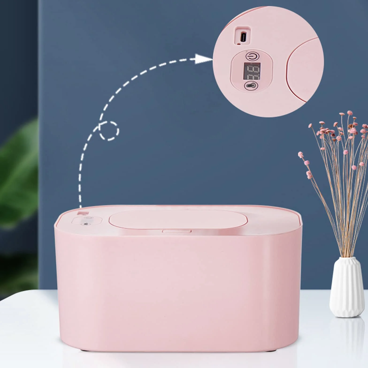 Chauffe-lingettes humides USB bébé 10W 3 modes température constante grande capacité portable