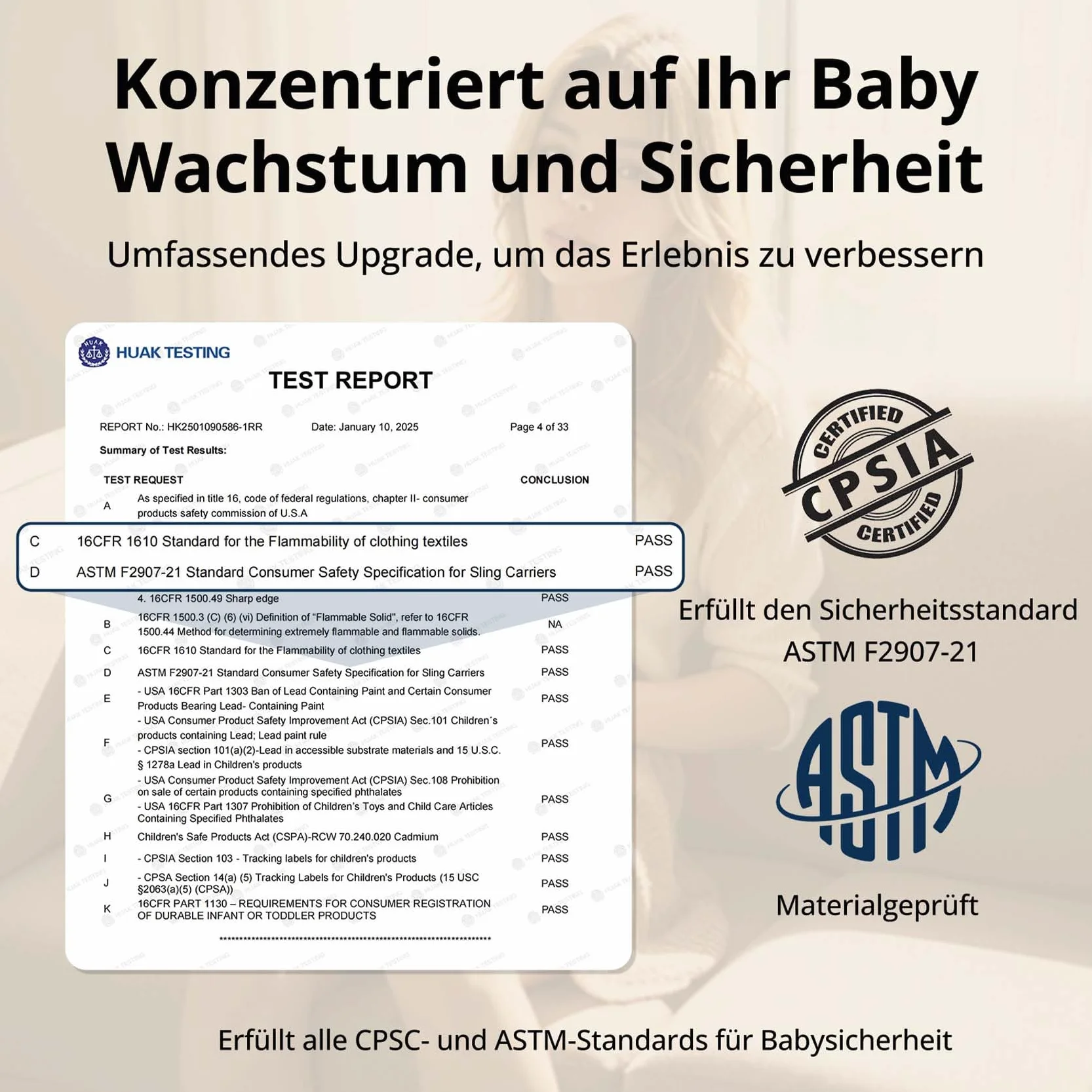 Écharpe de Portage Bébé Porte-bébé Latéral Ergonomique Certifié ASTM 0-36 Mois Noir