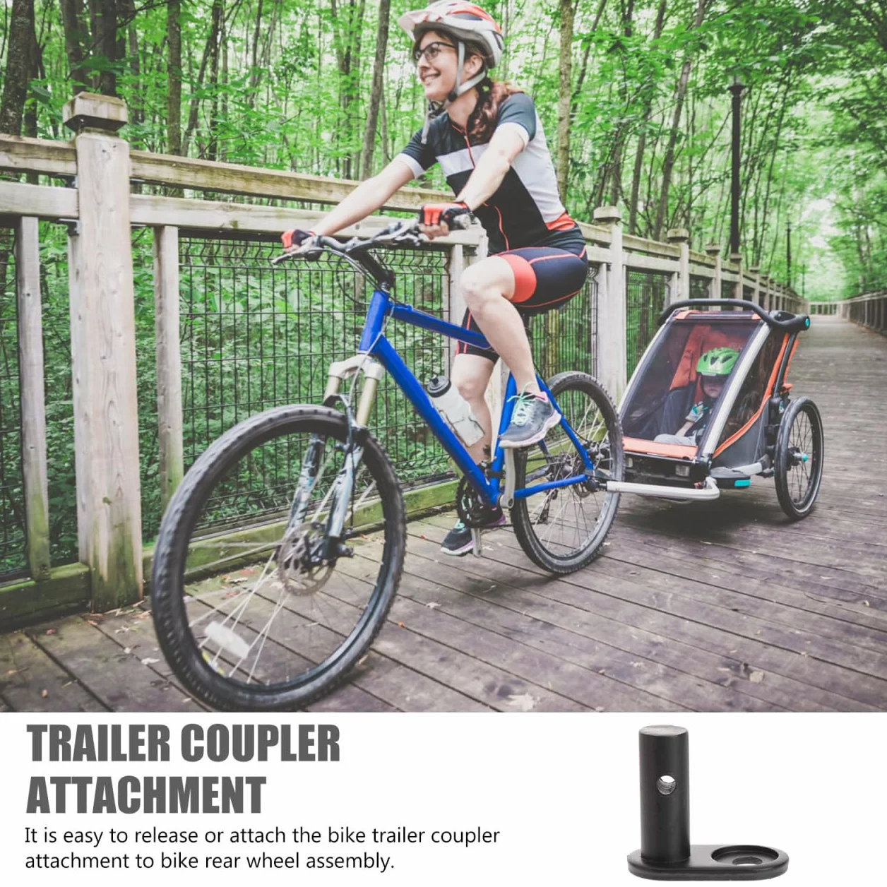 TOYANDONA Accessoires de remorque de vélo Fixation coude acier noir