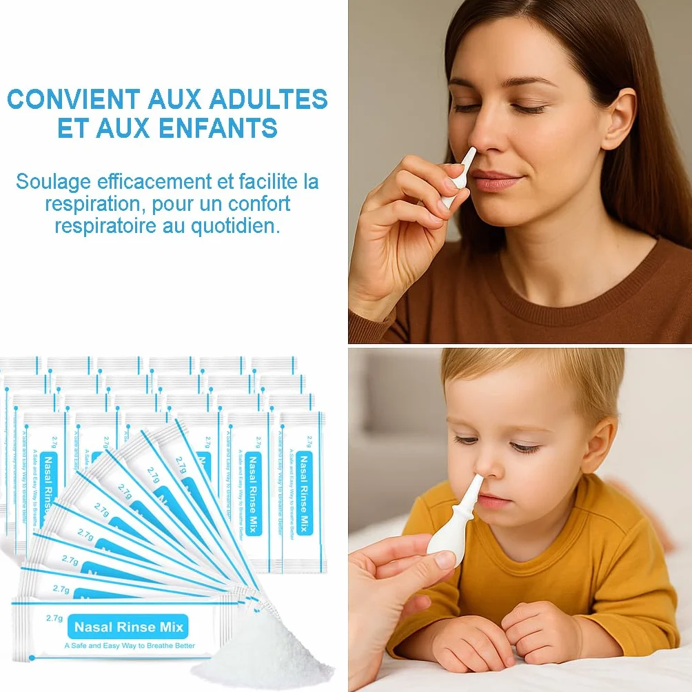 AVIDA ZEN Sel Nasal Lavage Nez Adultes 2,7g Rinçage Nasal Lot 60 Sachets