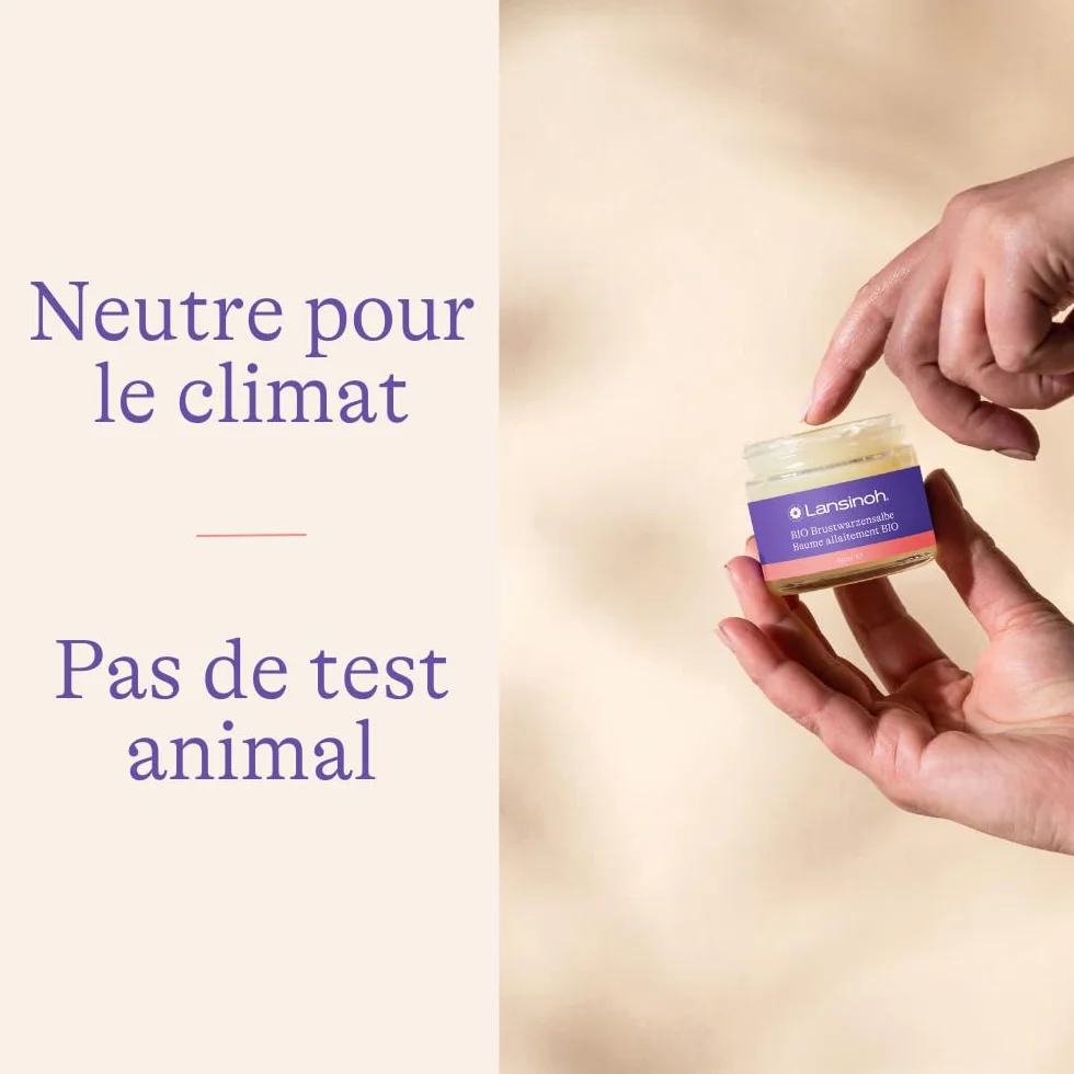Lansinoh Baume Allaitement Bio 100% Naturel Hydratation Protection Mamelons 40g