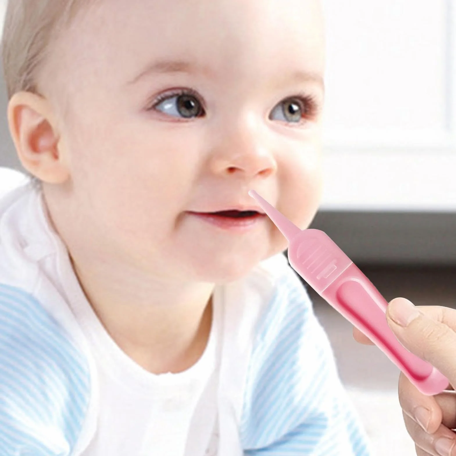 Pince à épiler pour bébés – Rond, portable, nettoyage des conduits auditifs et voies nasales