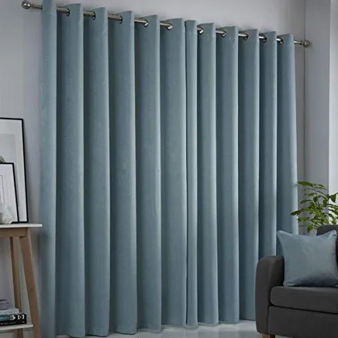 Rideaux Bleu Canard 229 x 183 cm 2 Panneaux à œillets Thermiques Chambre Salon Collection Strata