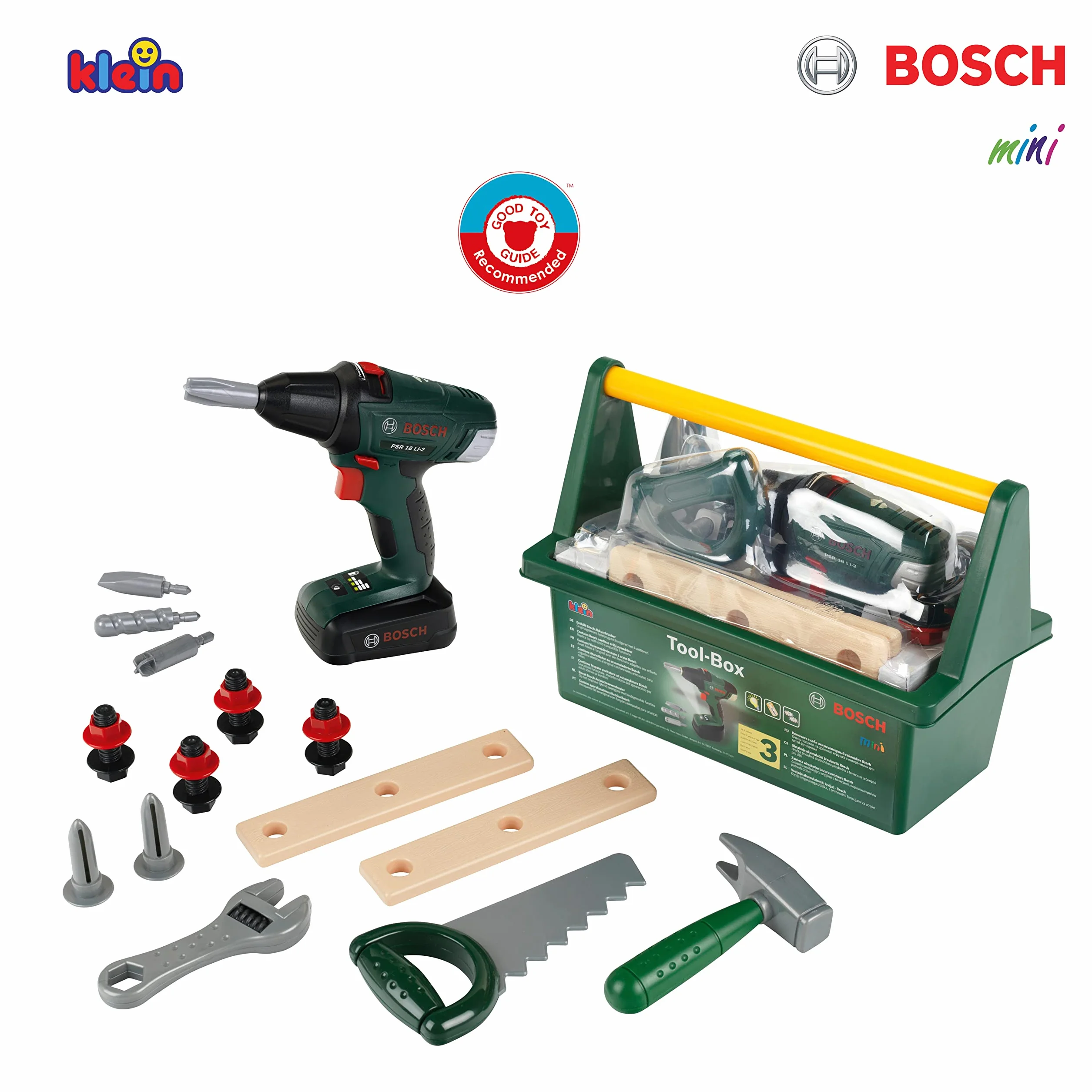 Theo Klein 8520 Caisse à Outils Bosch avec visseuse électronique pour Enfants dès 3 Ans