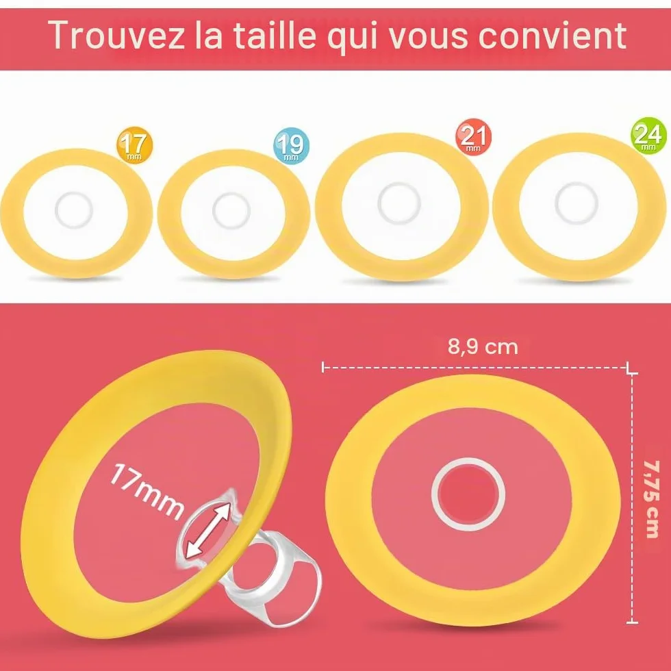 Boucliers ovales 17 mm compatibles Medela pièces rechange tire-lait Symphony Swing Maxi Harmony Personalfit Flex