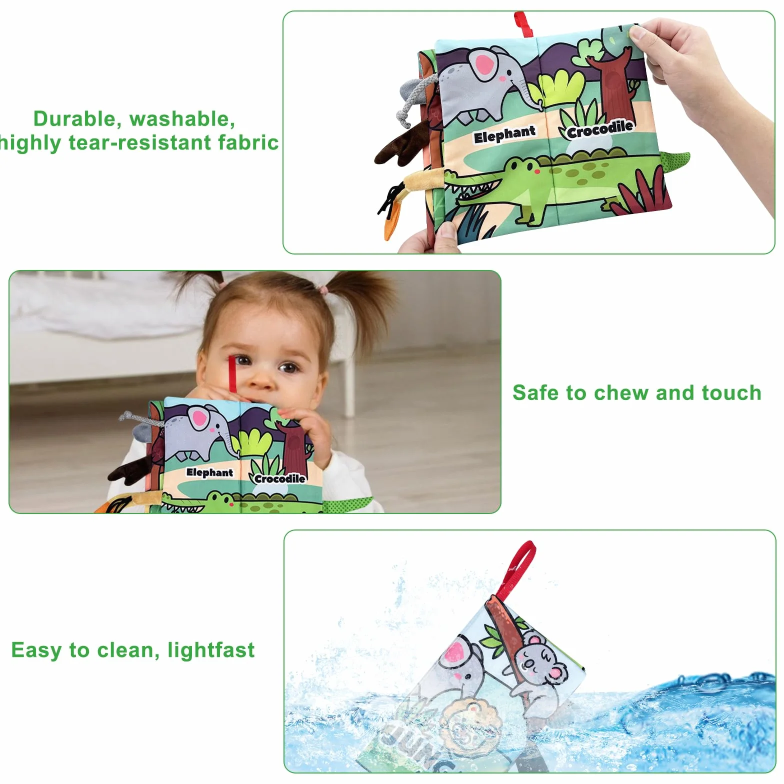 Livre Sensoriel Bébé 0-3 Mois, Jouet Éveil en Tissu Montessori, Cadeau Bébé Garçon Fille