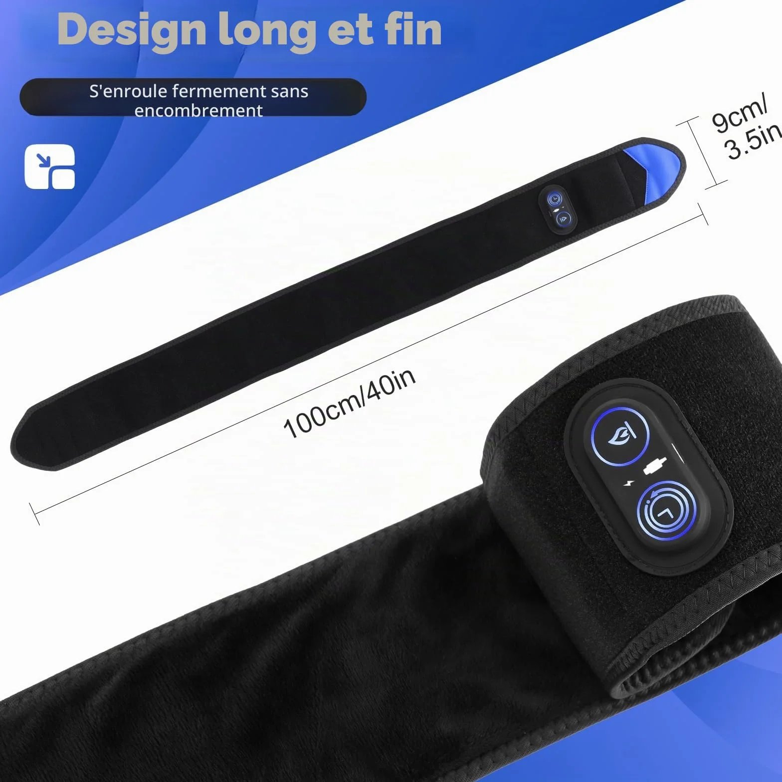 Coussin chauffant sans fil pour bras coude jambe 5000 mAh chauffage rapide 3 réglages chaleur durée