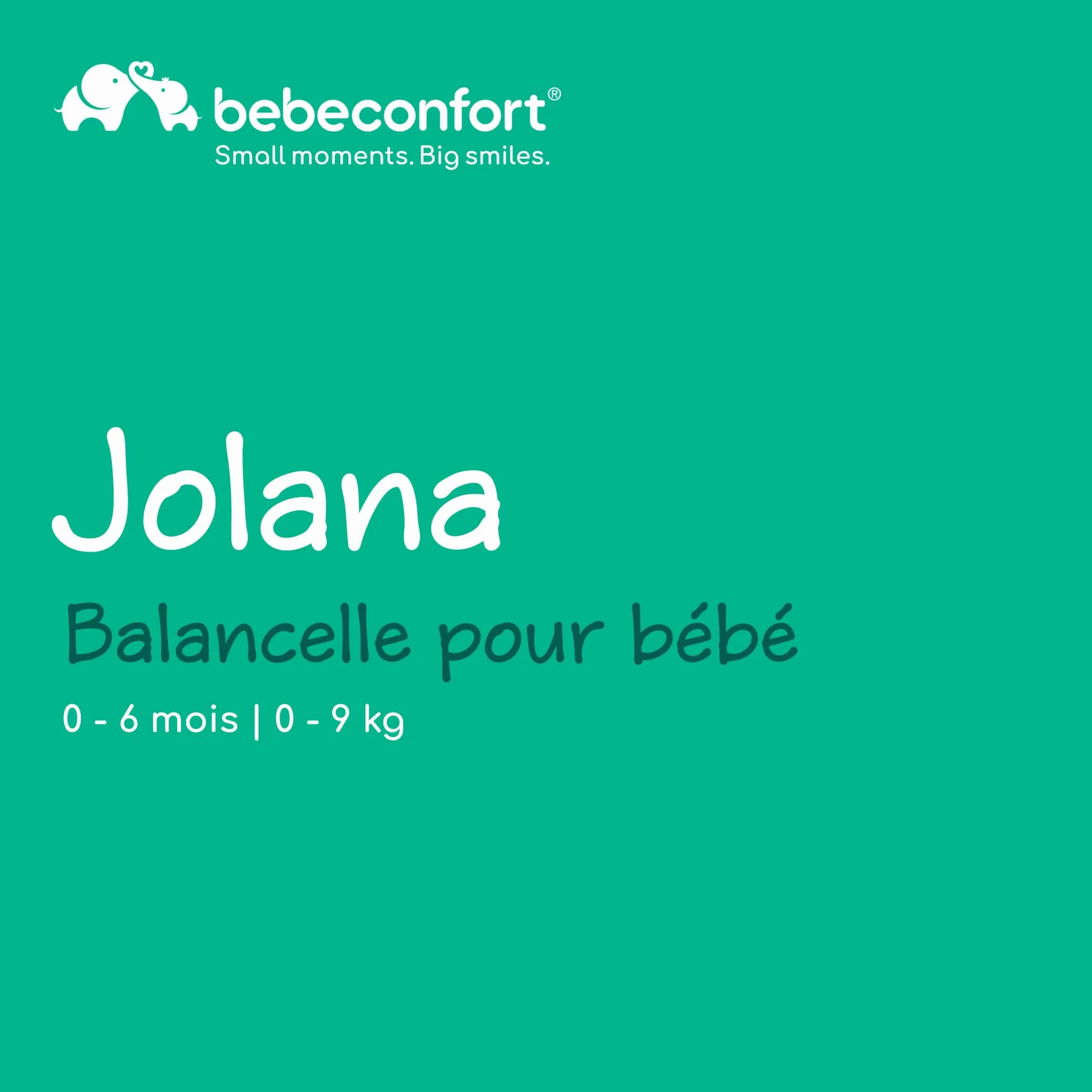 Bebeconfort Jolana balancelle bébé électrique 0-6 mois 9 kg détection de mouvement 12 chansons 5 sons naturels dossier réglable Tinted Graphite