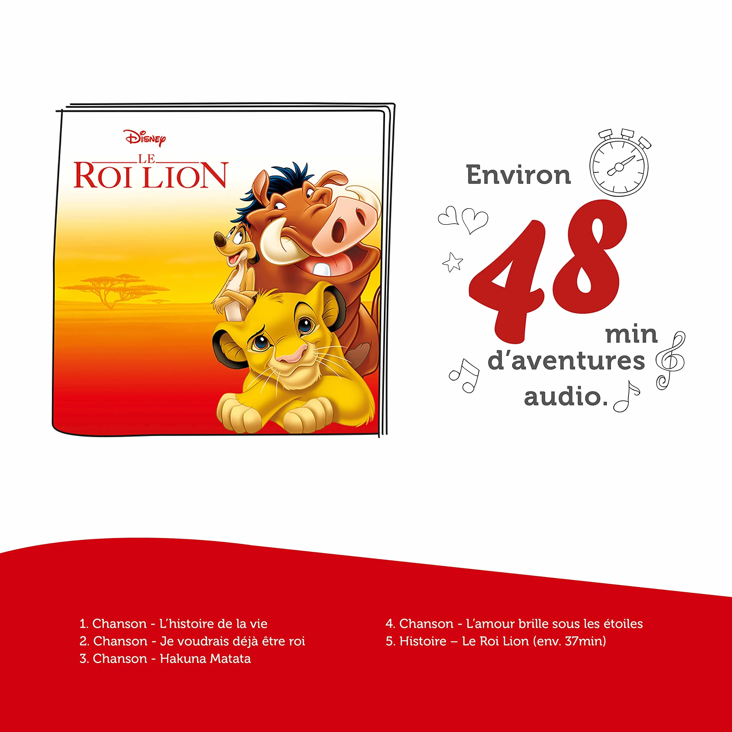 tonies Figurine Le Roi Lion, Personnage Audio avec Histoire et Chansons pour Toniebox, 4 Ans et Plus