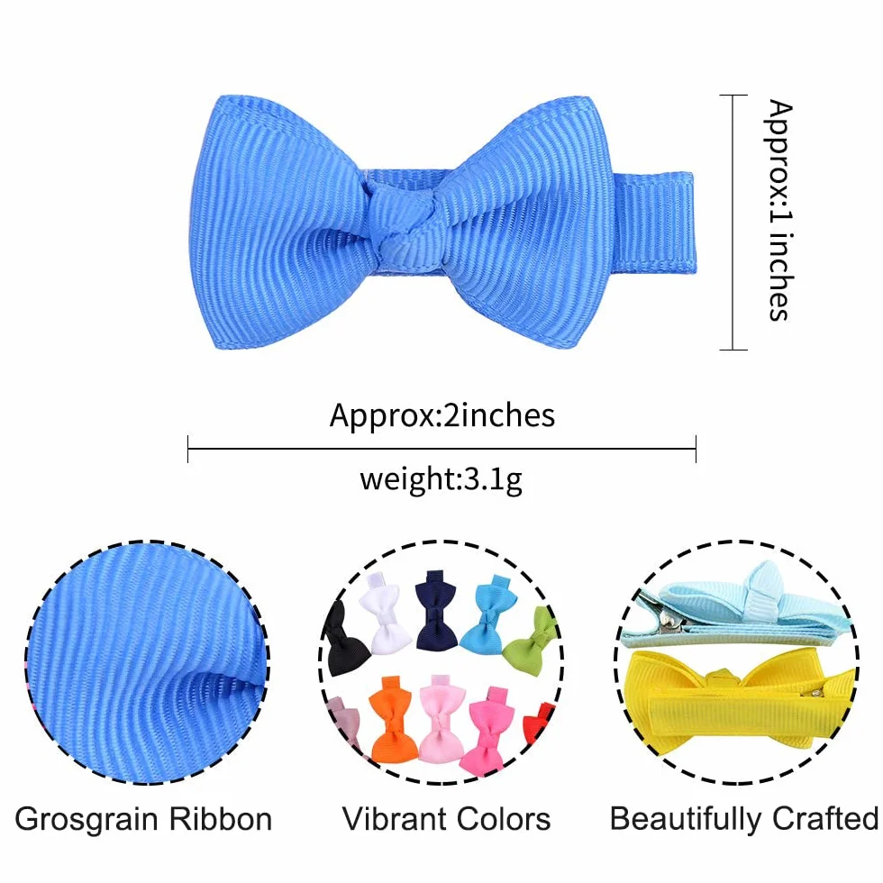 JOYOYO Barrettes bébés filles 50 pièces Ruban complet recouvert 2 pouces pinces à cheveux