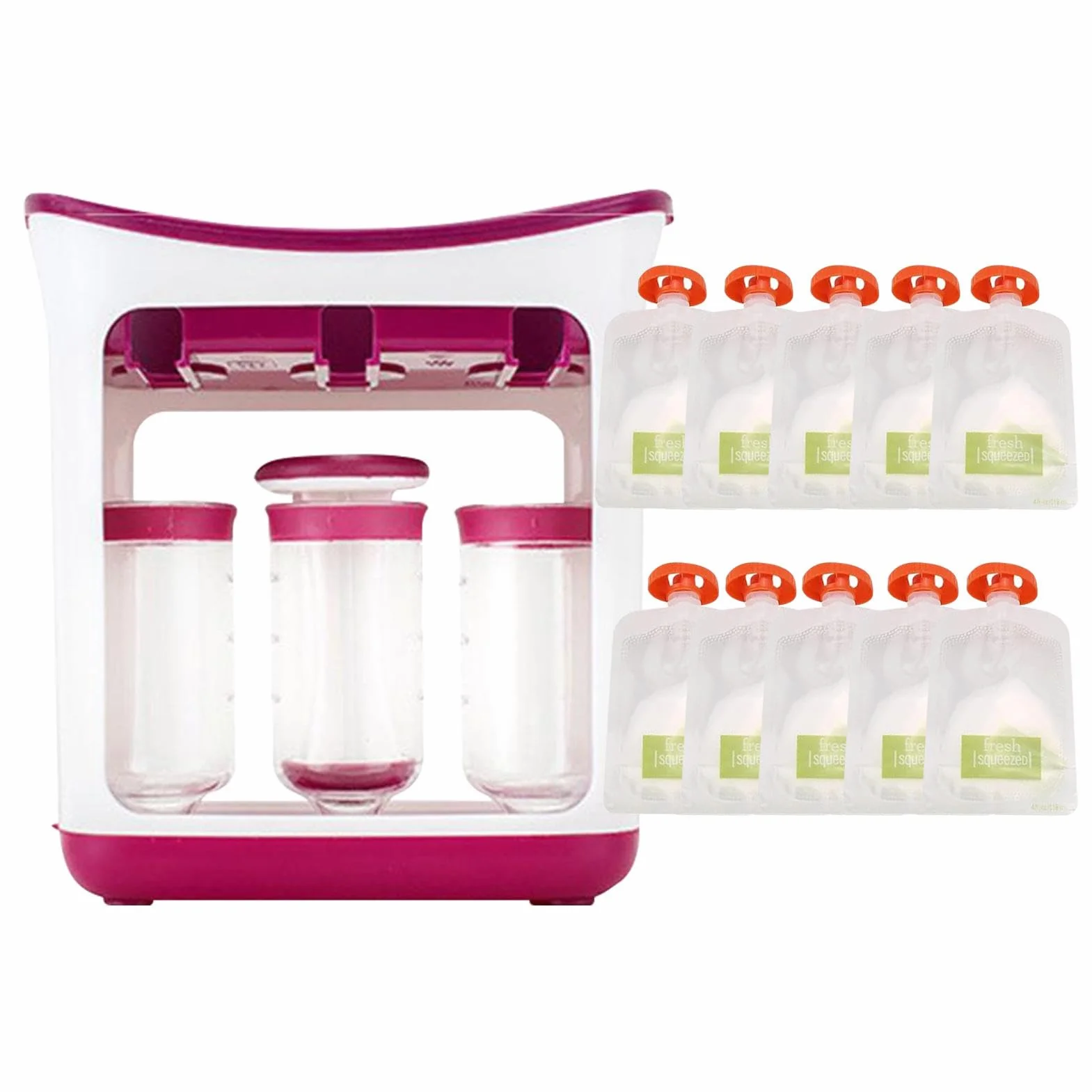 Squeeze Station Fabricant De Jus À Base, Presse Pour Bébé, Jus Fruits Frais Maison Avec Sacs Rangement