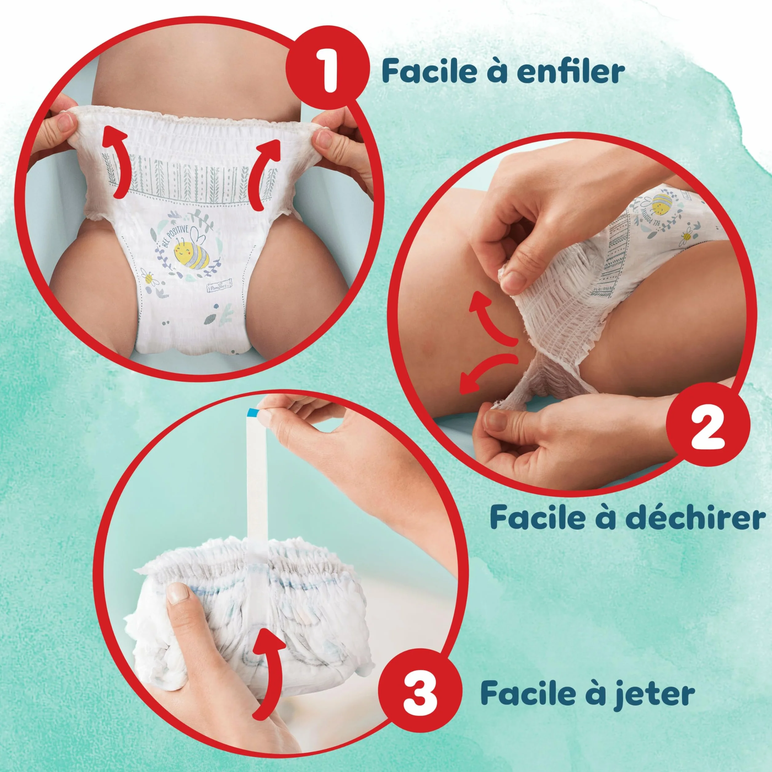 Pampers Harmonie Pants Taille 5 144 Couches-Culottes 12-17kg Protection Douce 360° Pack 1 Mois
