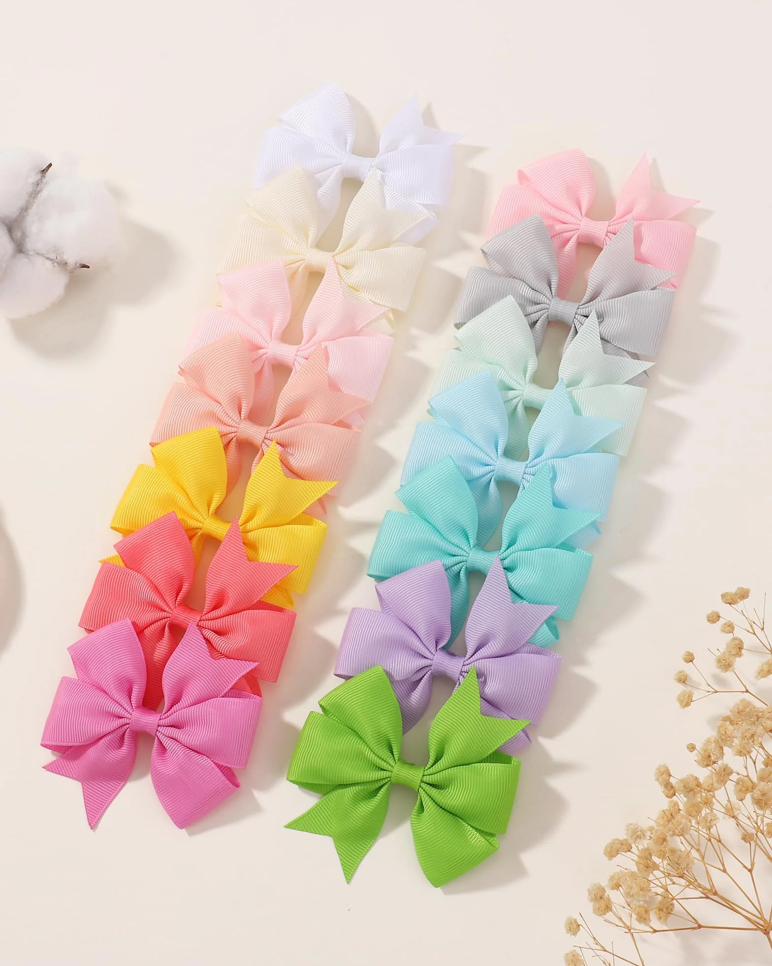 60 pcs 3 pouces bébé filles cheveux arcs pinces crocodile ruban gros-grain barrettes pour bébés enfants tout-petits adolescents