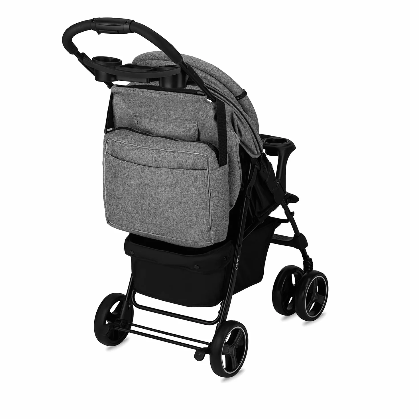 Poussette MoMi ISLA 6 mois 15 kg harnais 5 points panier couvre-pieds porte-gobelet plateau goûter sac couches