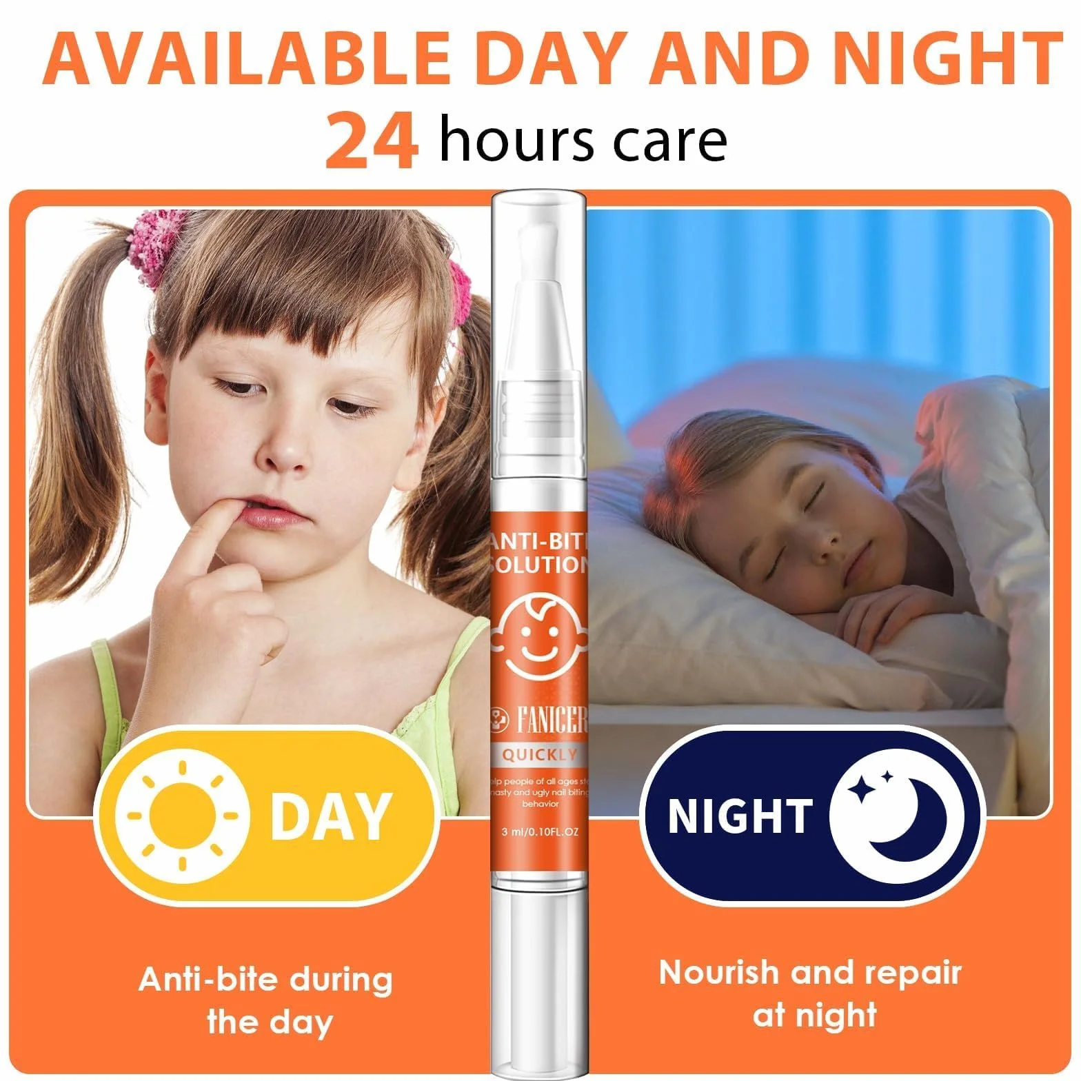 Stylos Amers Anti-Rongement d'Ongles pour Enfants et Adultes, Stop Onychophagie et Succion de Pouce