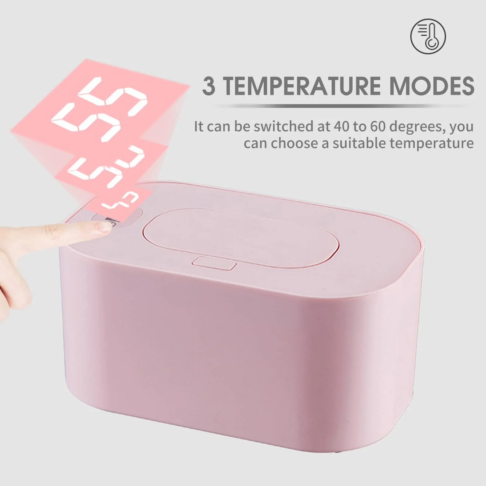 Chauffe-lingettes humides USB bébé 10W 3 modes température constante grande capacité portable