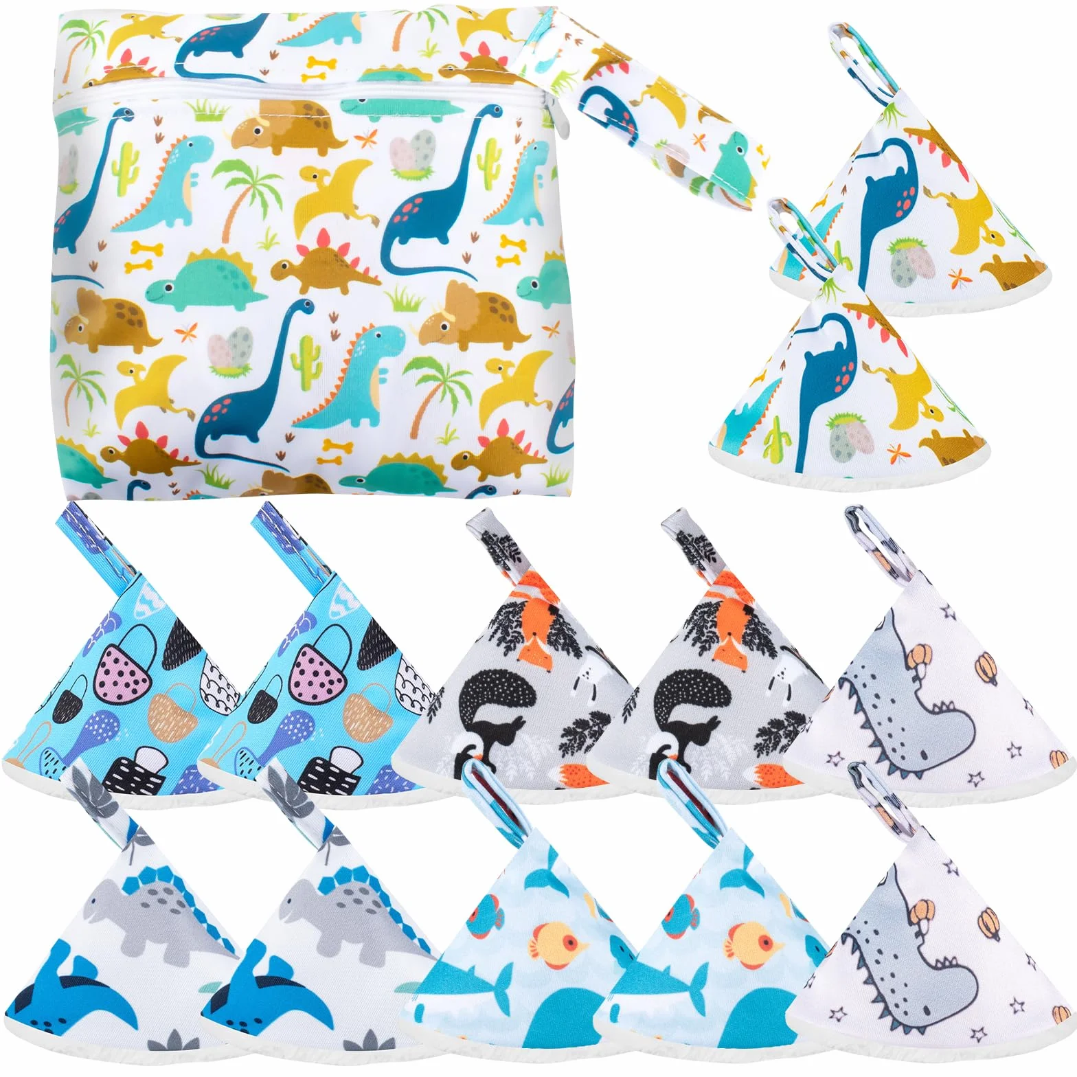 Pipi Tipi Lot de 12 protections de couches pour bébé avec sac humide, forte absorption