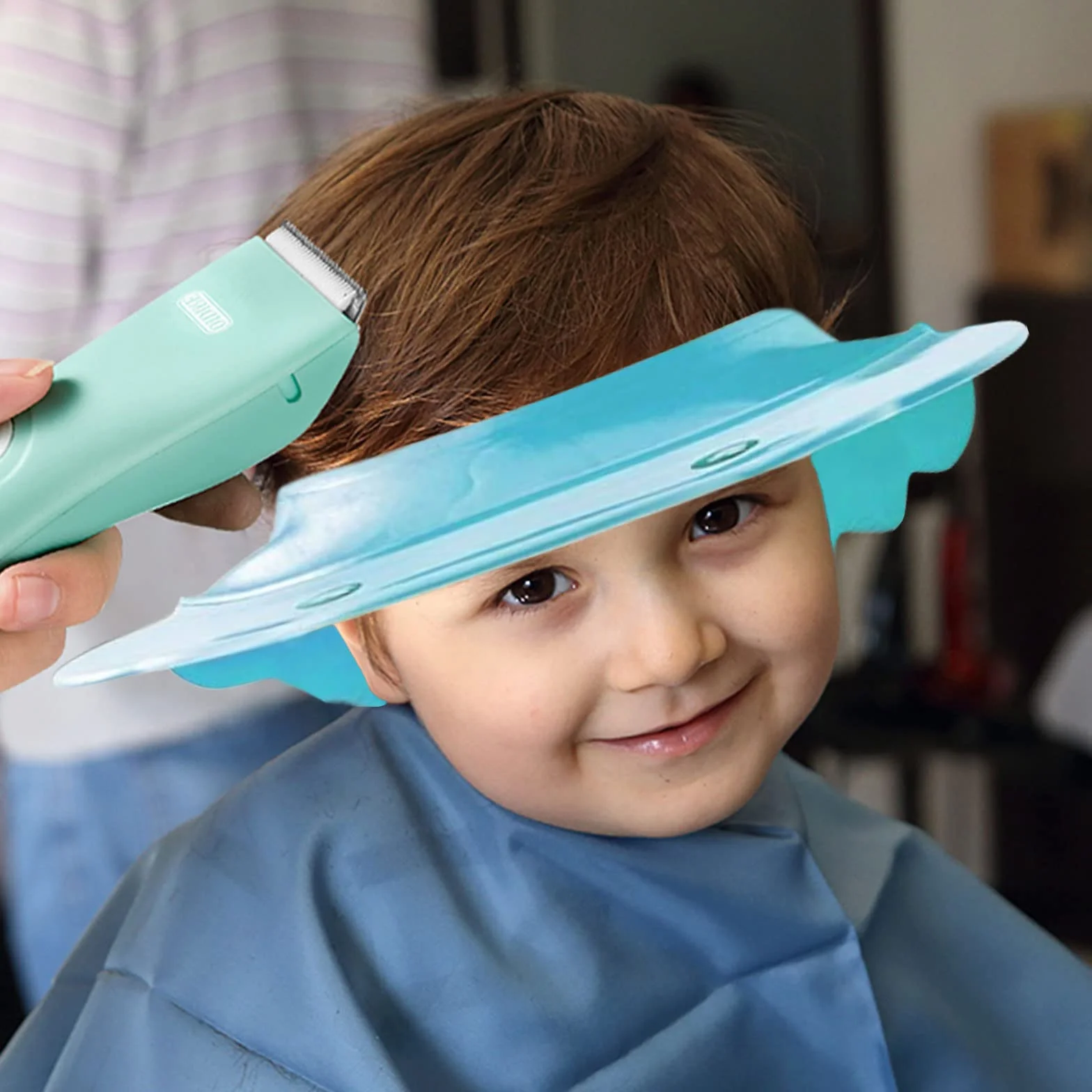 VIKSAUN Bonnet de douche pour enfants bébé, visière réglable protège yeux et oreilles