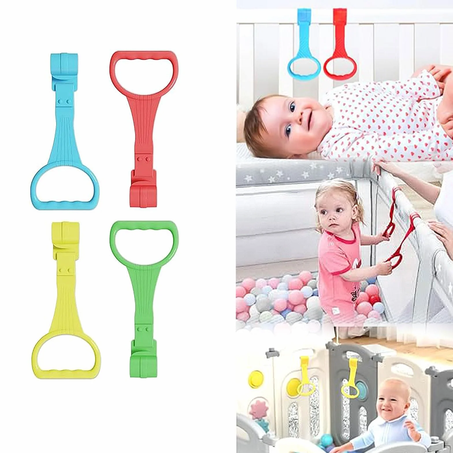 Anneau Parc Bebe 4 Pièces Anneaux pour Lit Bébé et Parc Entraînement Équilibre