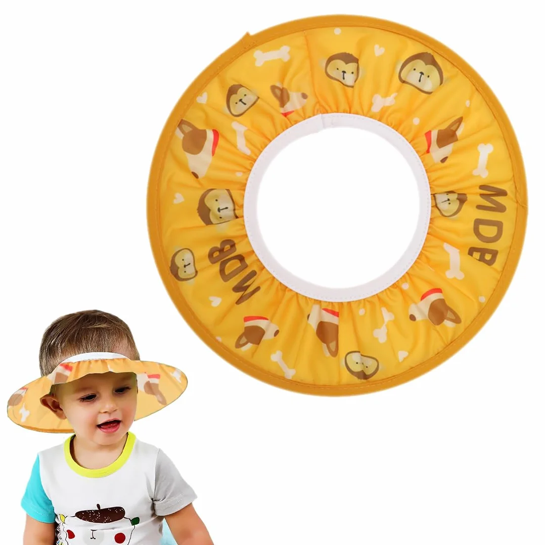 Chapeau Douche Réglable Imperméable Enfants Visière Bain Protection Oreille Diamètre Intérieur 10 cm Extérieur 30 cm