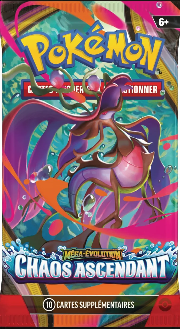 Pokémon présentoir de boosters Méga-Évolution Chaos Ascendant 18 boosters