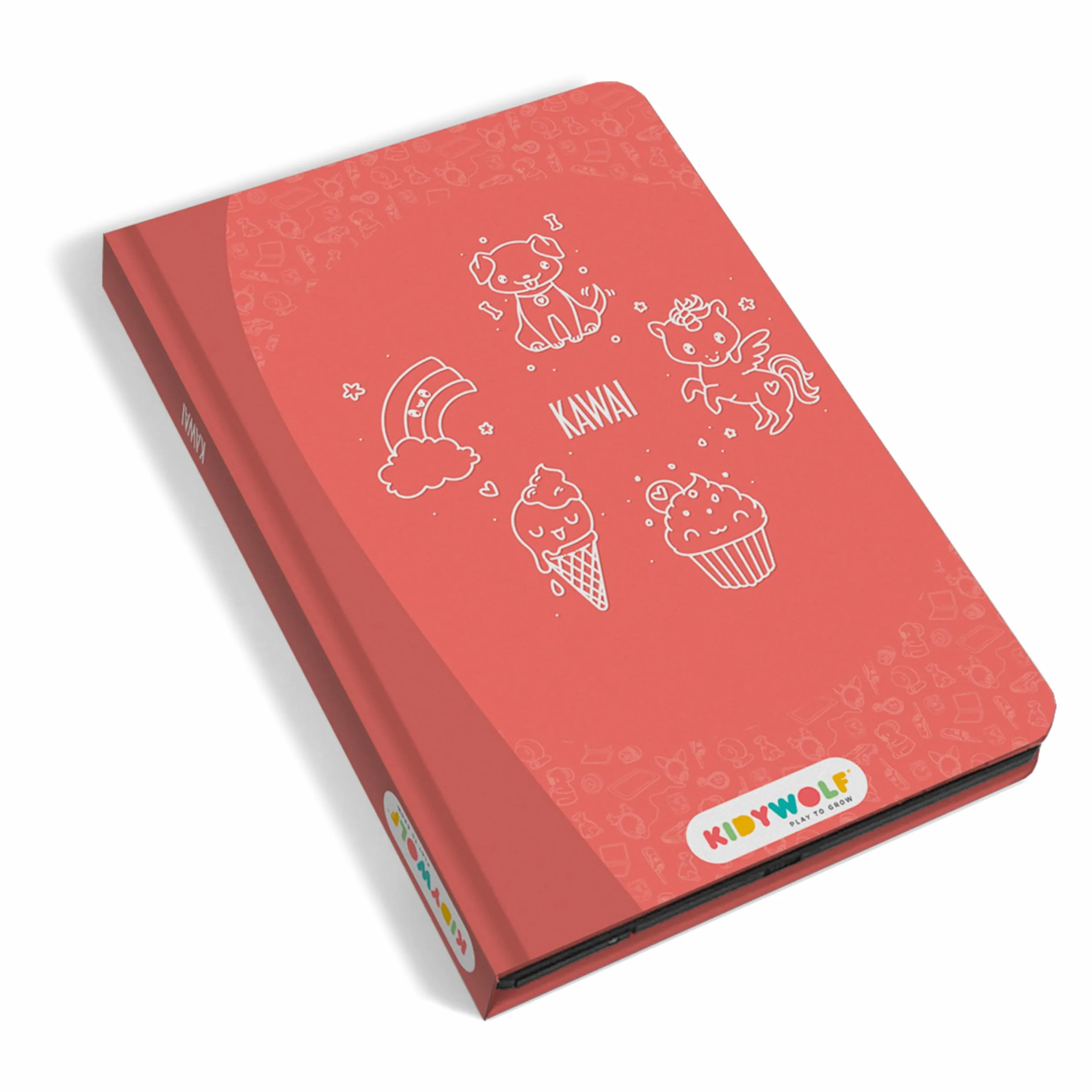 KIDYWOLF KIDYDRAW Mini Tablette à Dessiner Enfant LCD 8,2" Ardoise Magique 30 Calques Jeu Éducatif Créatif