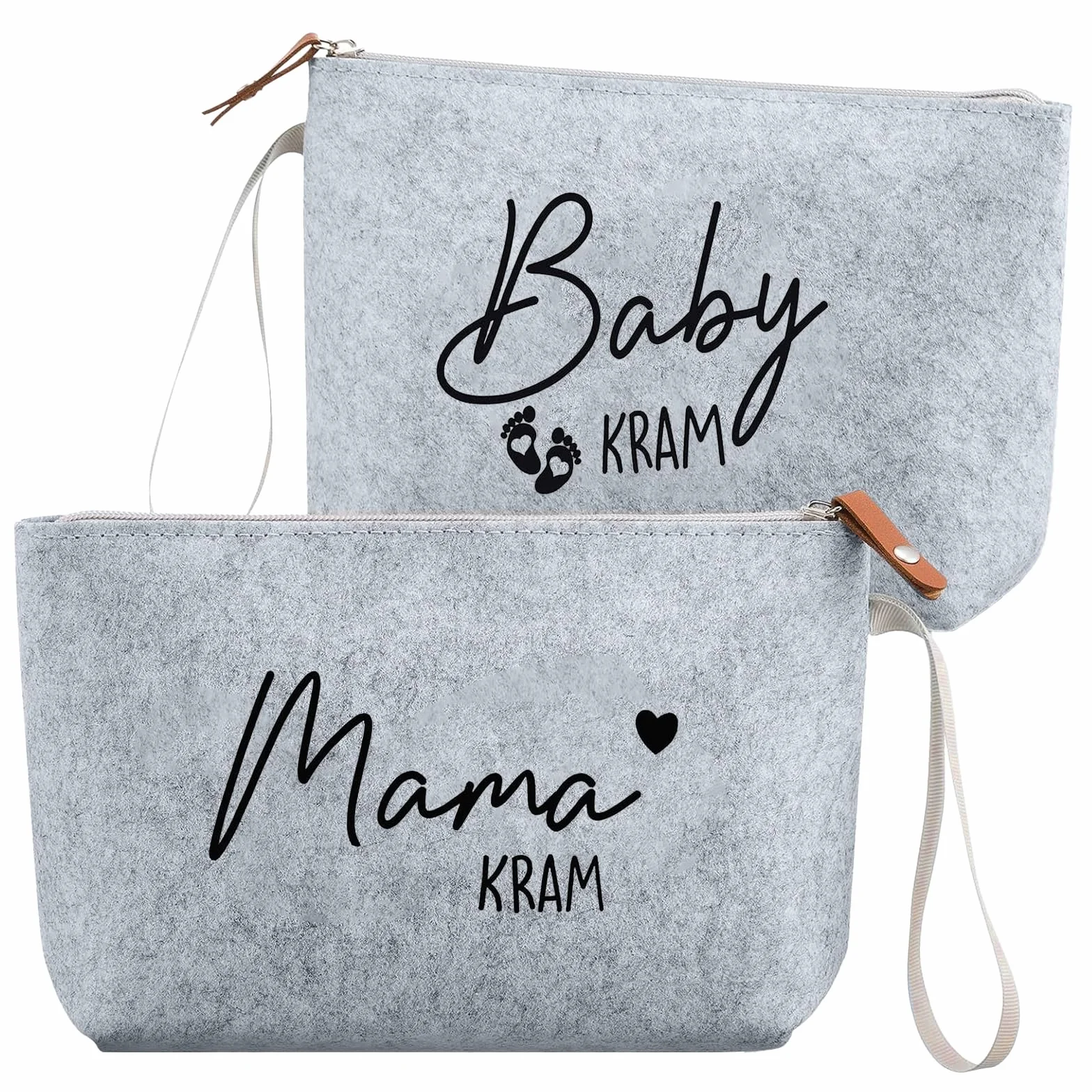 Pochette Maman Trousse de Toilette Bebe Cadeau Future Maman 2 Pièces Voyage