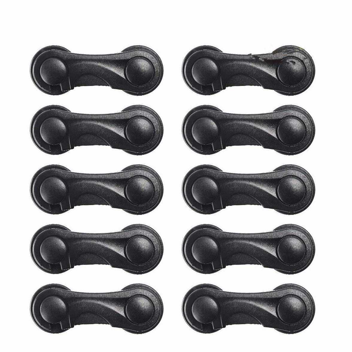 Sécurité Placard Enfant 10 Pièces, Protection Bébé Porte Placard Fenêtre Réfrigérateur Tiroir, Adhésif Fort Sans Perçage, Durable Meubles Cuisine Noir
