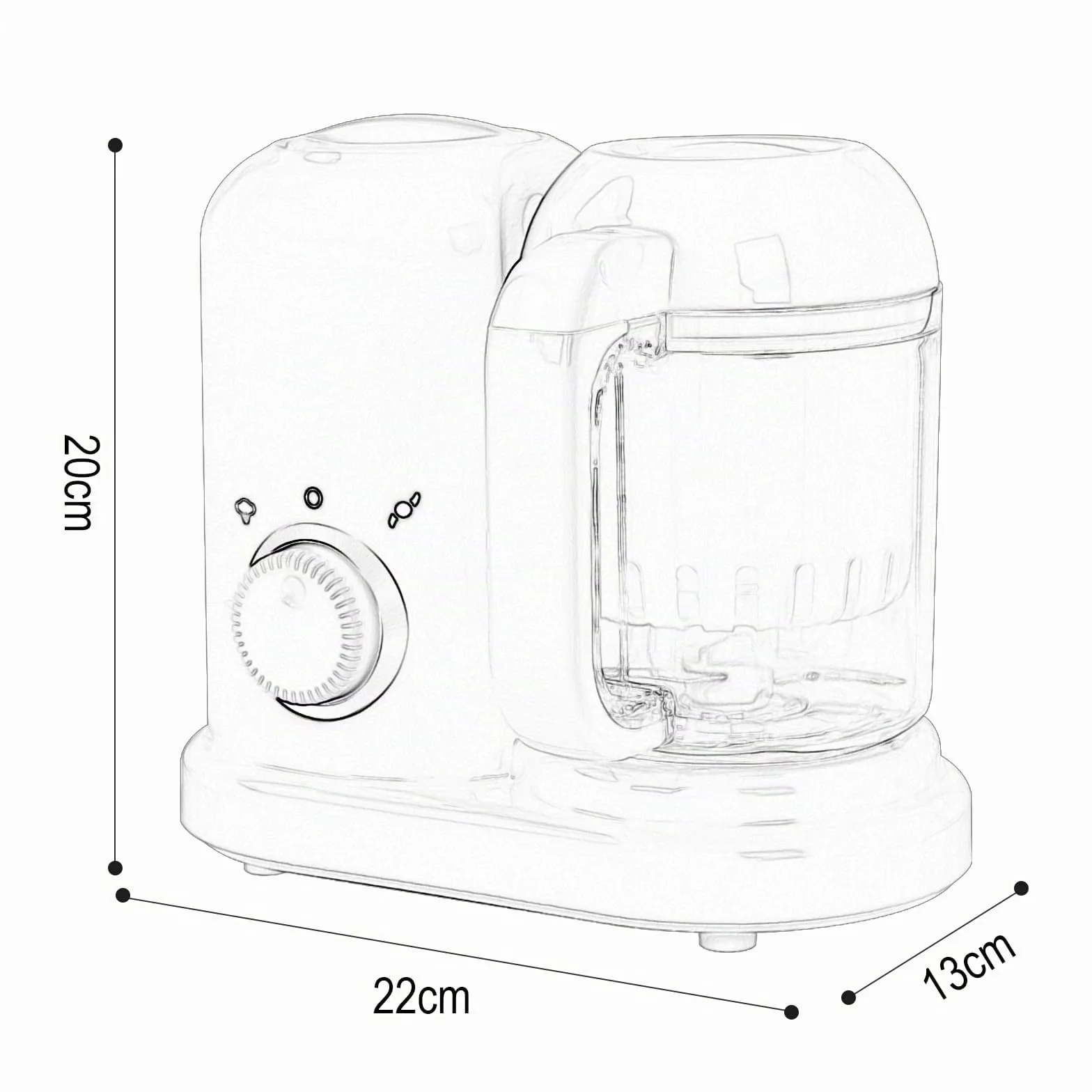 Robot multifonctions 4 en 1 préparateur d'aliments pour bébés cuiseur vapeur mixeur Vert