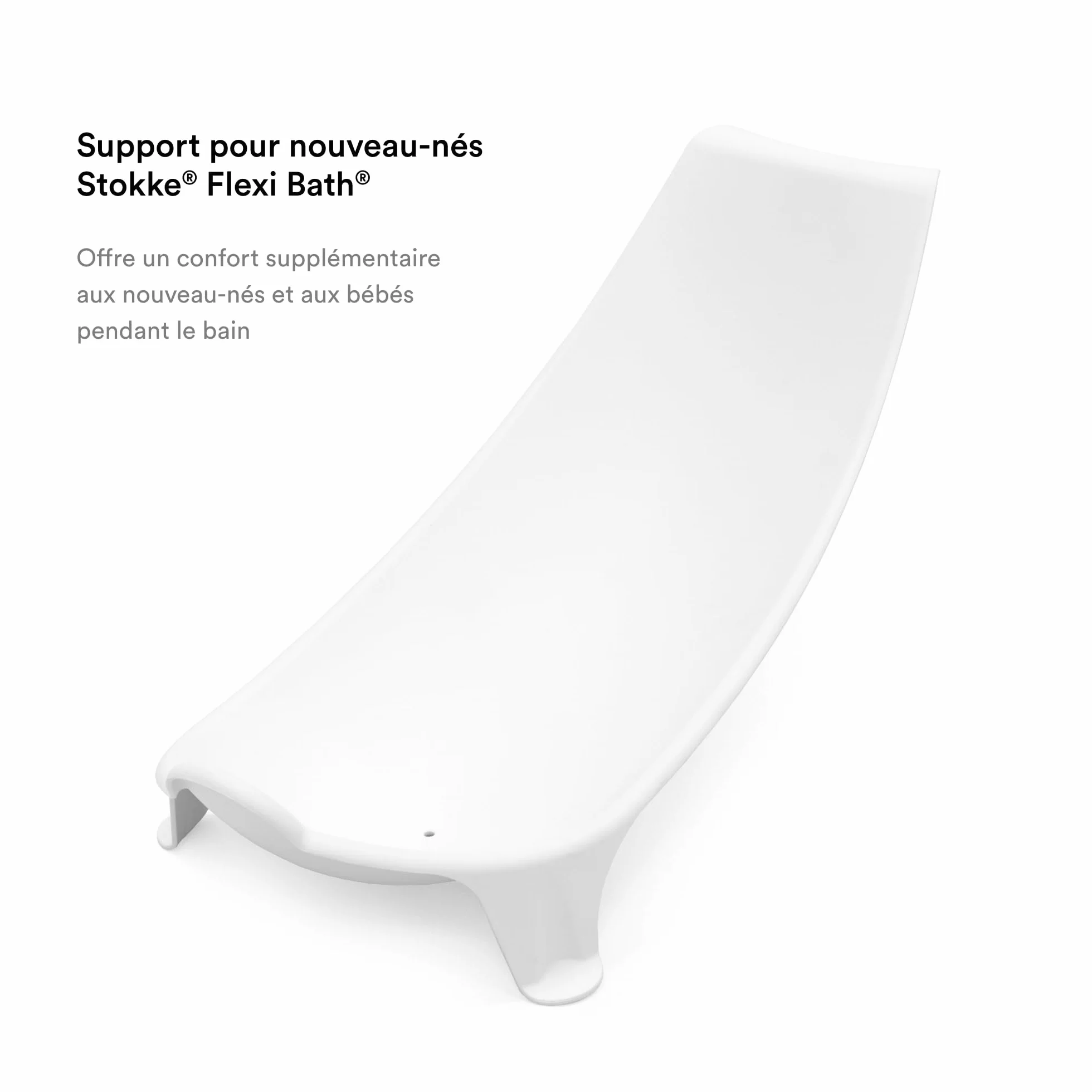 Stokke Flexi Bath Support pour nouveau-nés Blanc - Pour baignoire bébé pliable, léger et sûr jusqu'à 8 mois