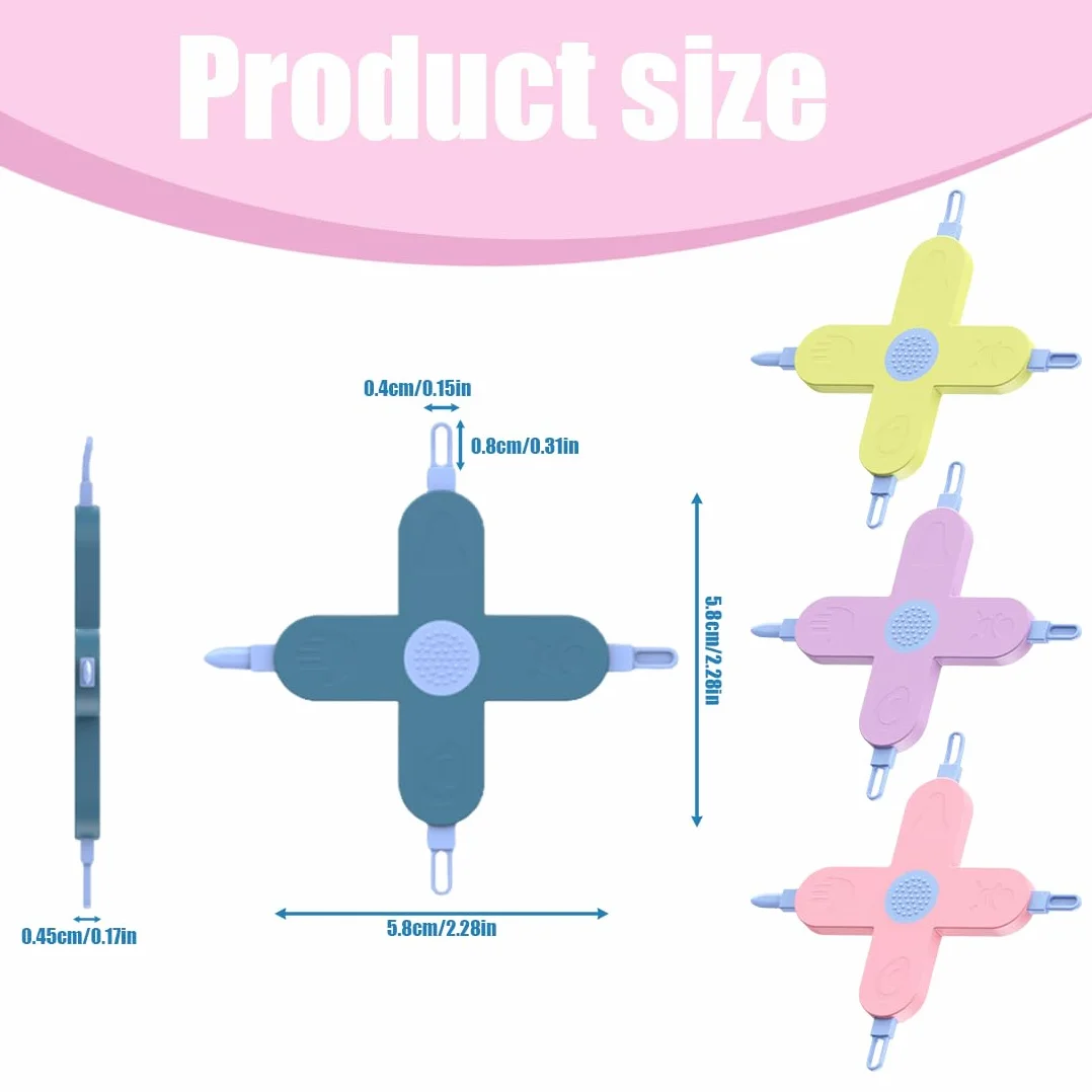IKOPFLN Pincettes de nettoyage du nez 4 pièces 4-en-1 tête ronde