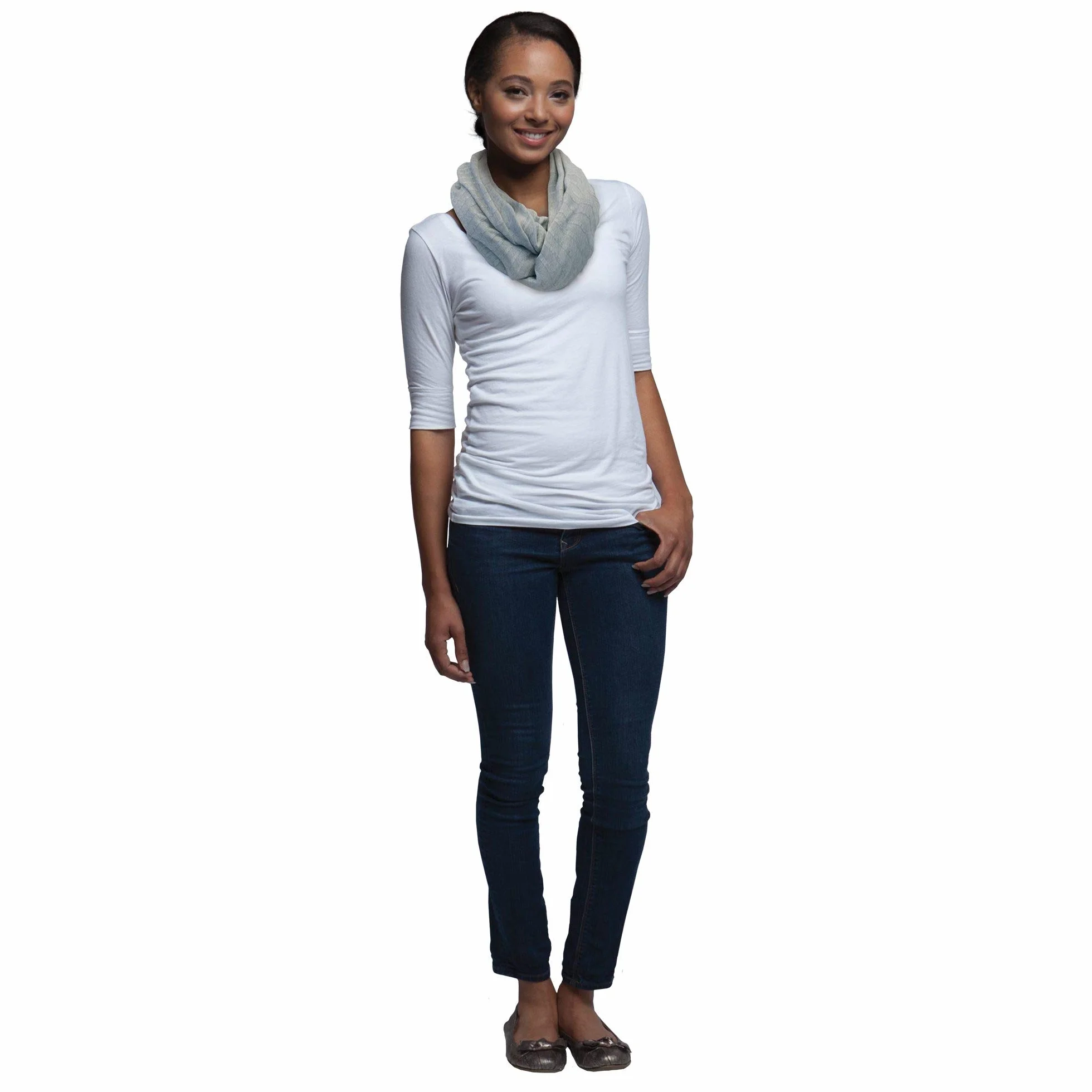 Chicco Écharpe d'allaitement Boppy Infinity 17 cm Gris